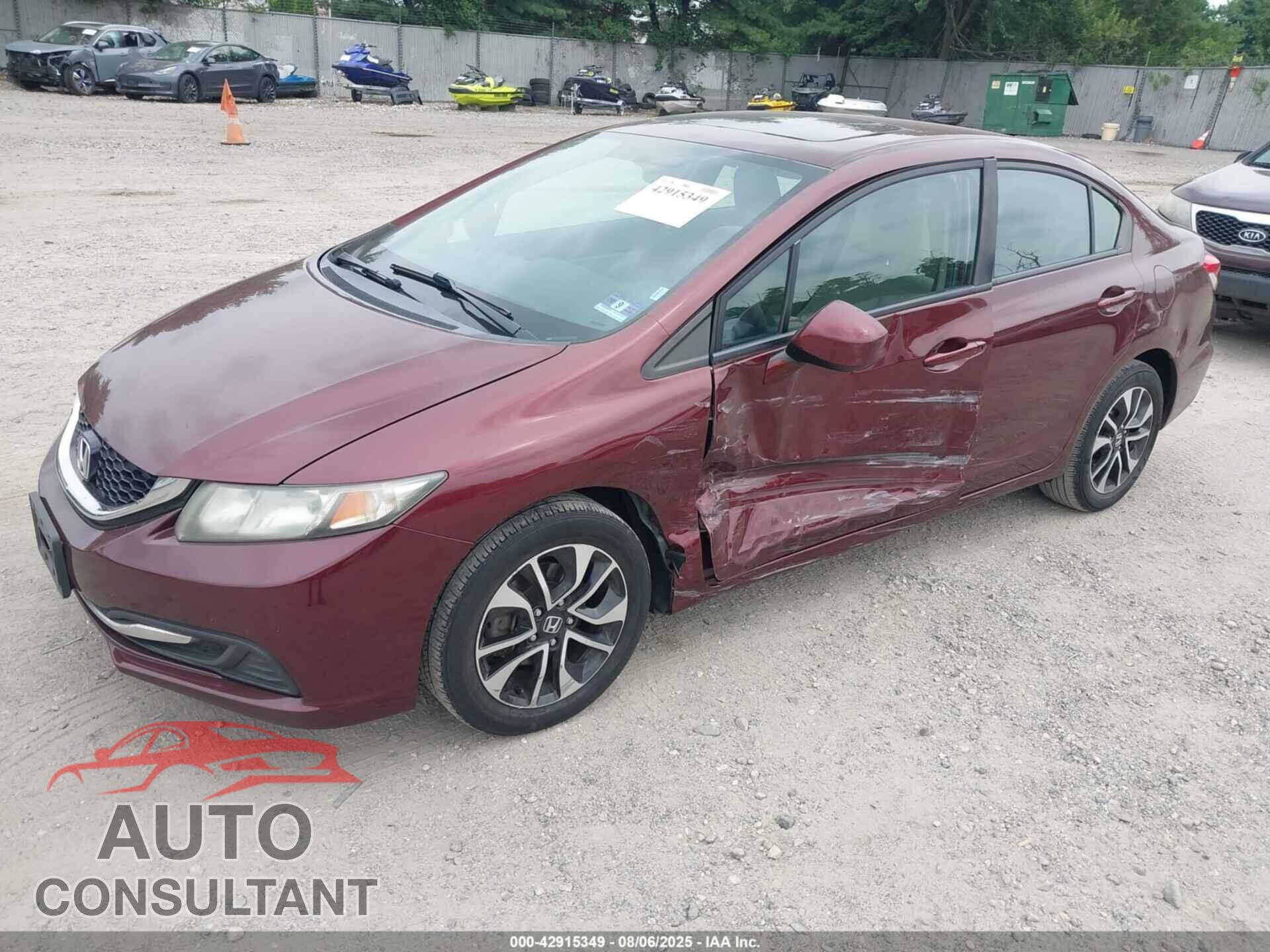 HONDA CIVIC 2013 - 19XFB2F85DE216128