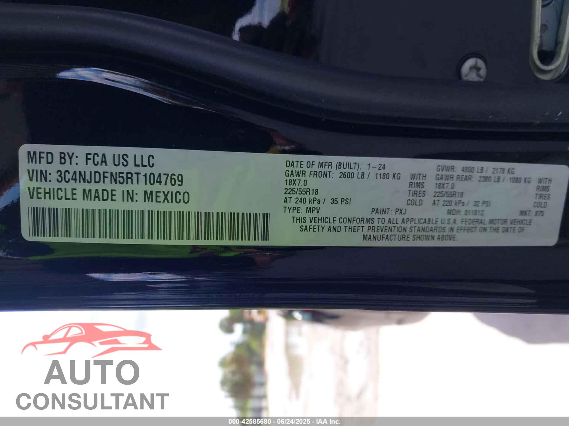 JEEP COMPASS 2024 - 3C4NJDFN5RT104769