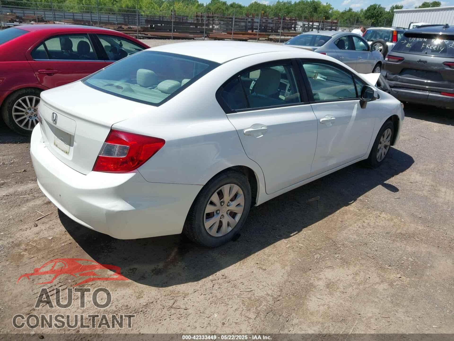 HONDA CIVIC 2012 - 19XFB2F54CE075878