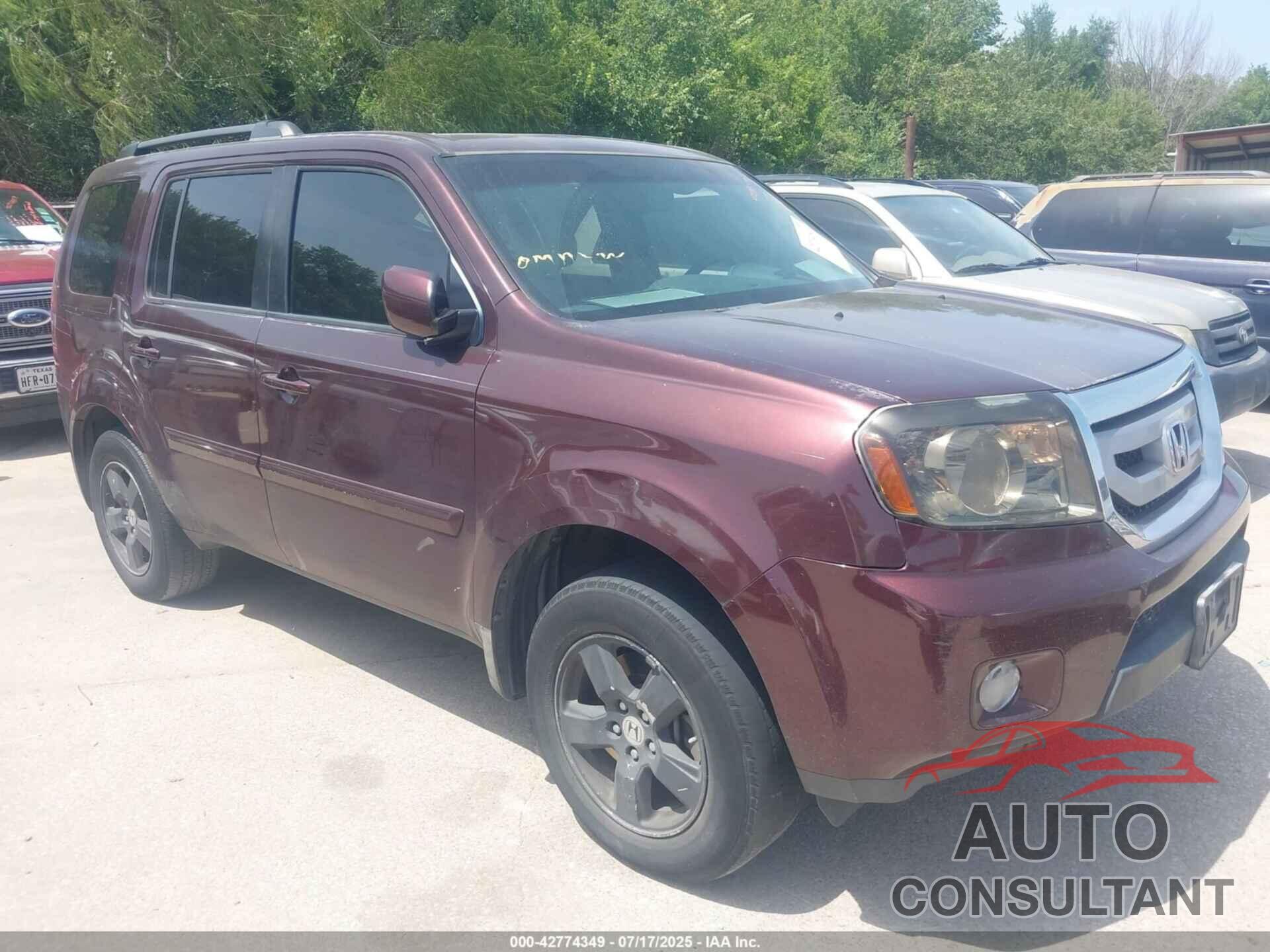 HONDA PILOT 2010 - 5FNYF3H59AB012718