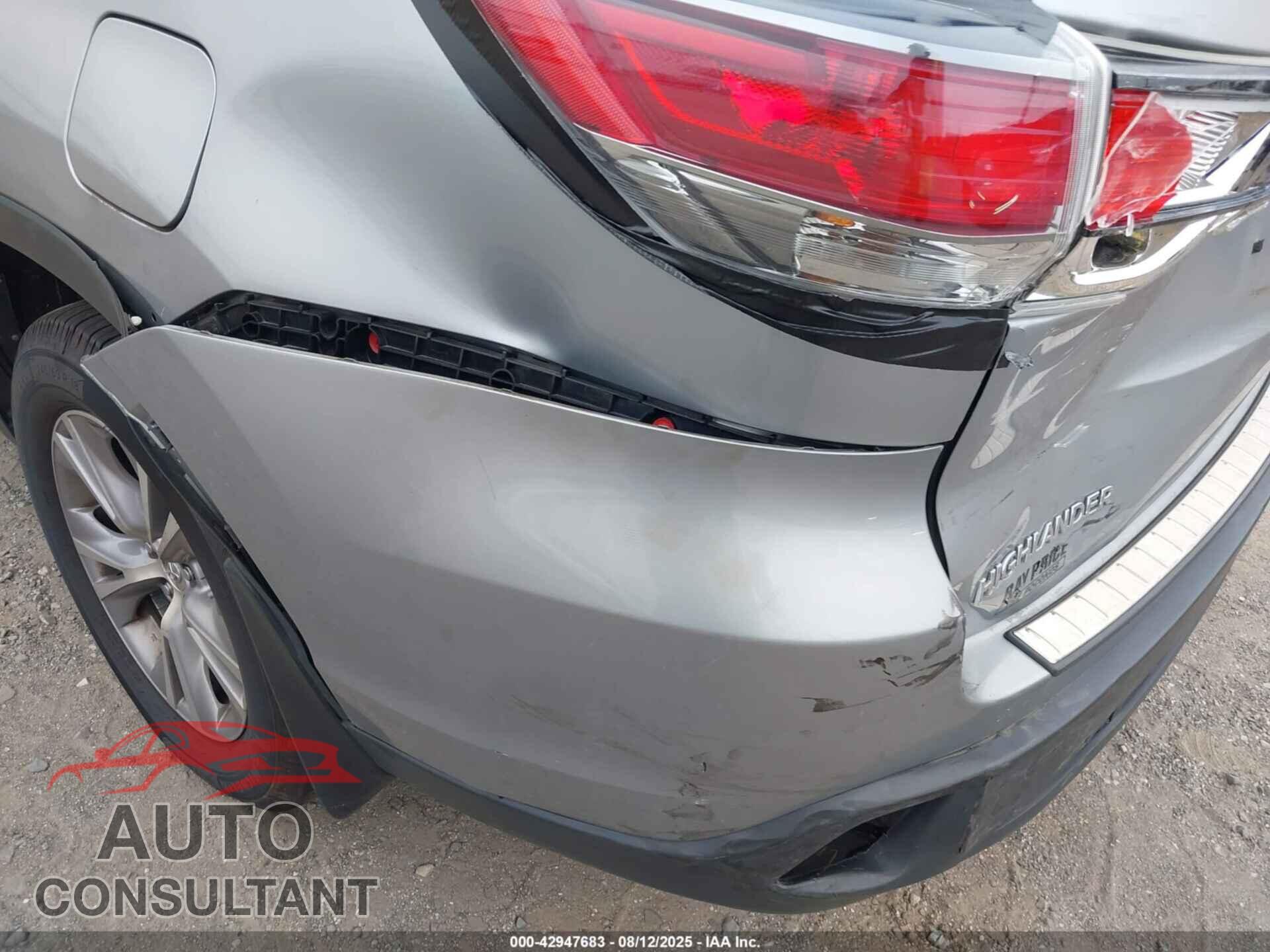 TOYOTA HIGHLANDER 2015 - 5TDJKRFH3FS190110