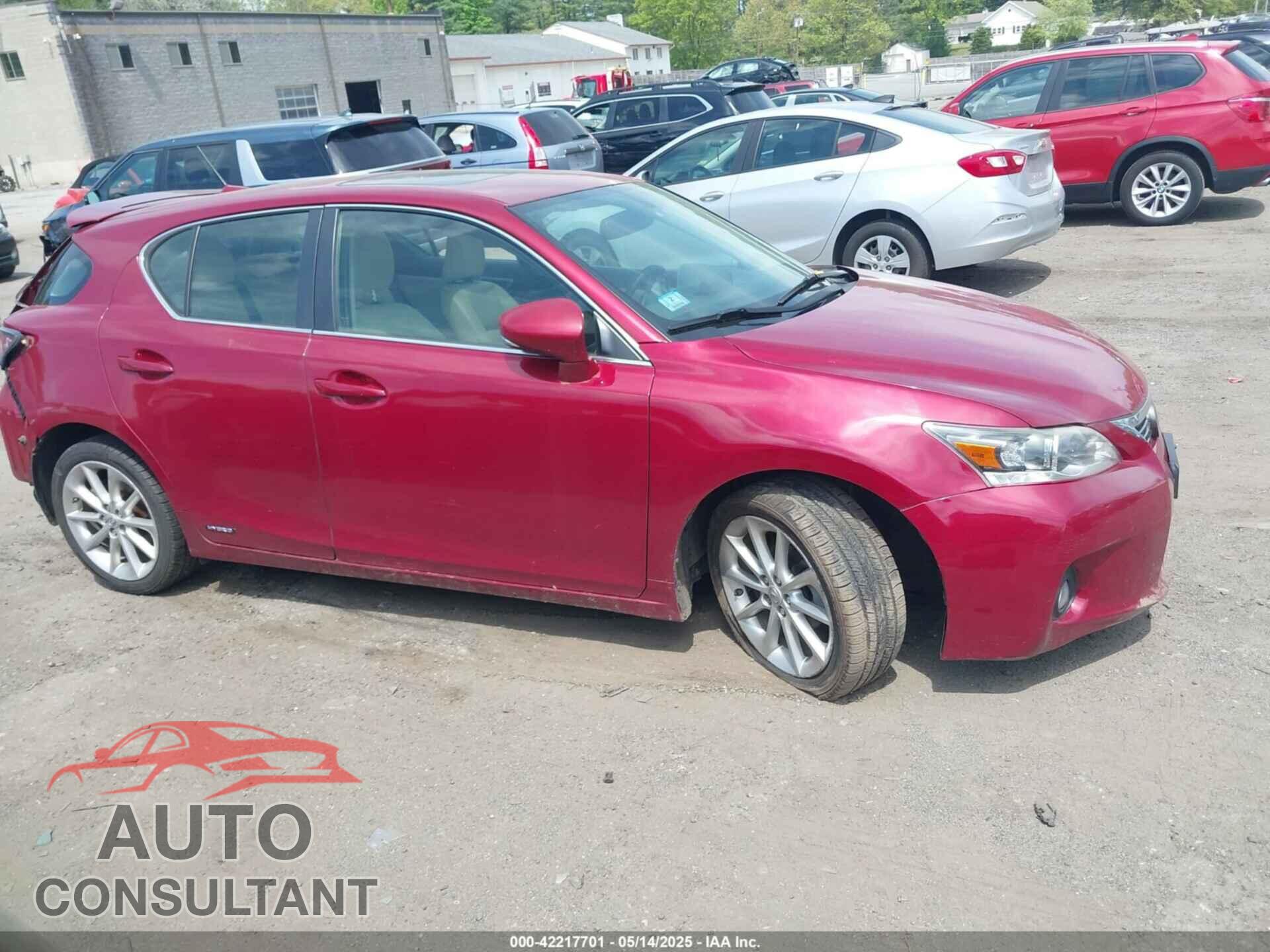 LEXUS CT 200H 2013 - JTHKD5BH1D2170258