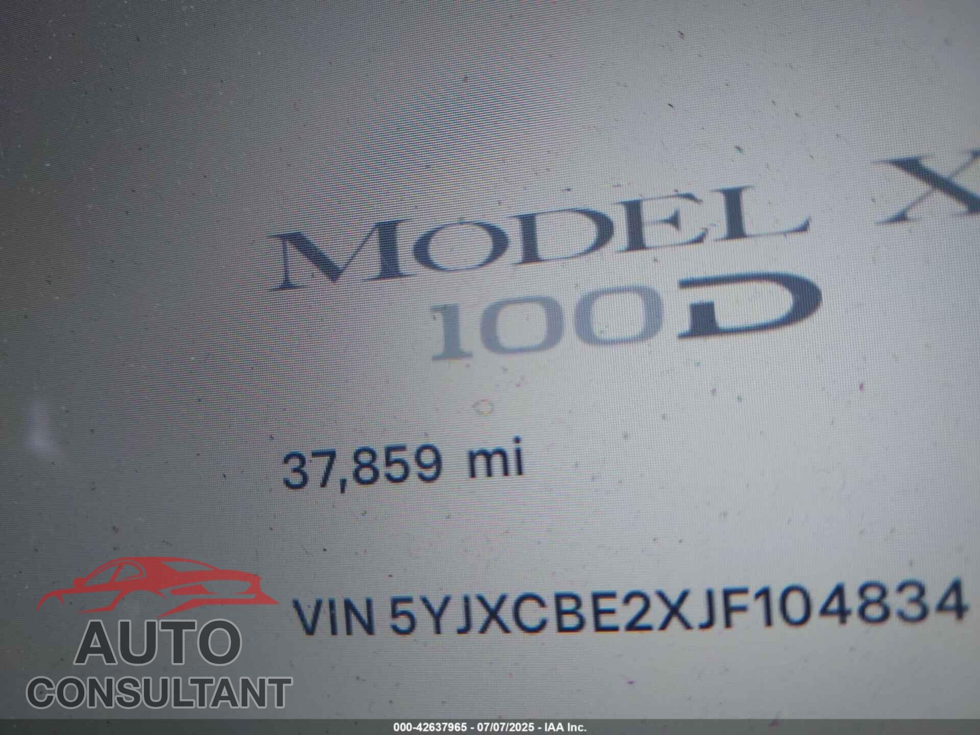 TESLA MODEL X 2018 - 5YJXCBE2XJF104834