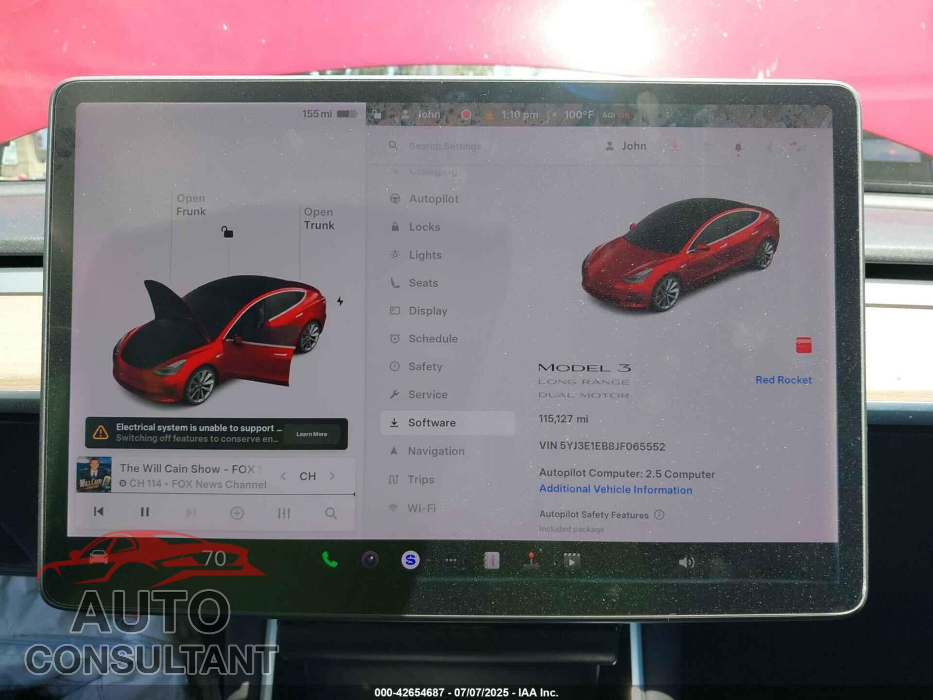 TESLA MODEL 3 2018 - 5YJ3E1EB8JF065552
