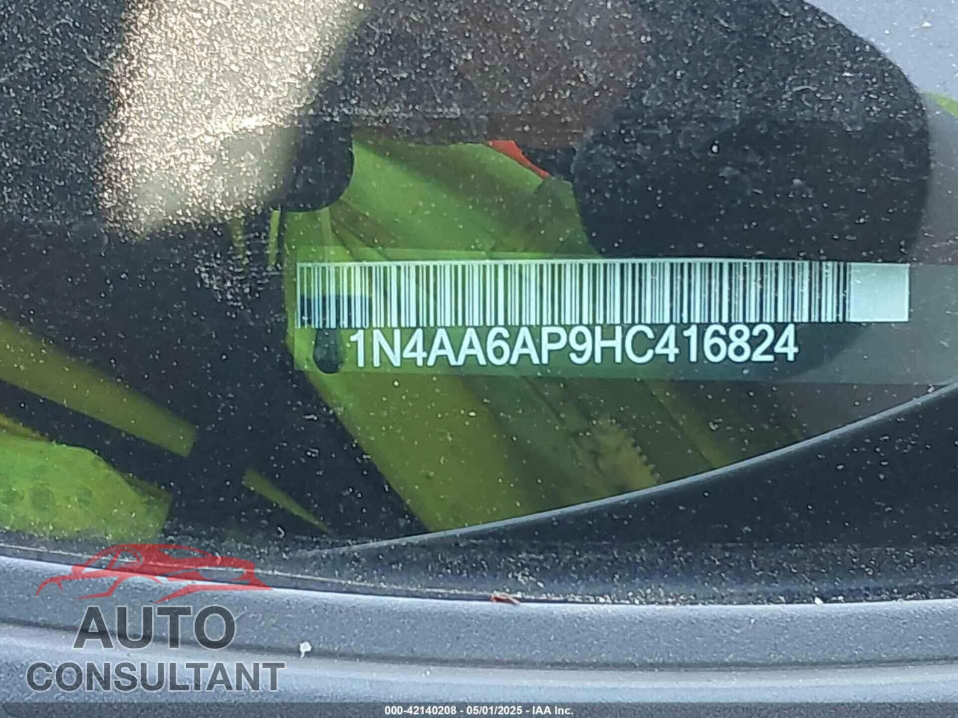 NISSAN MAXIMA 2017 - 1N4AA6AP9HC416824