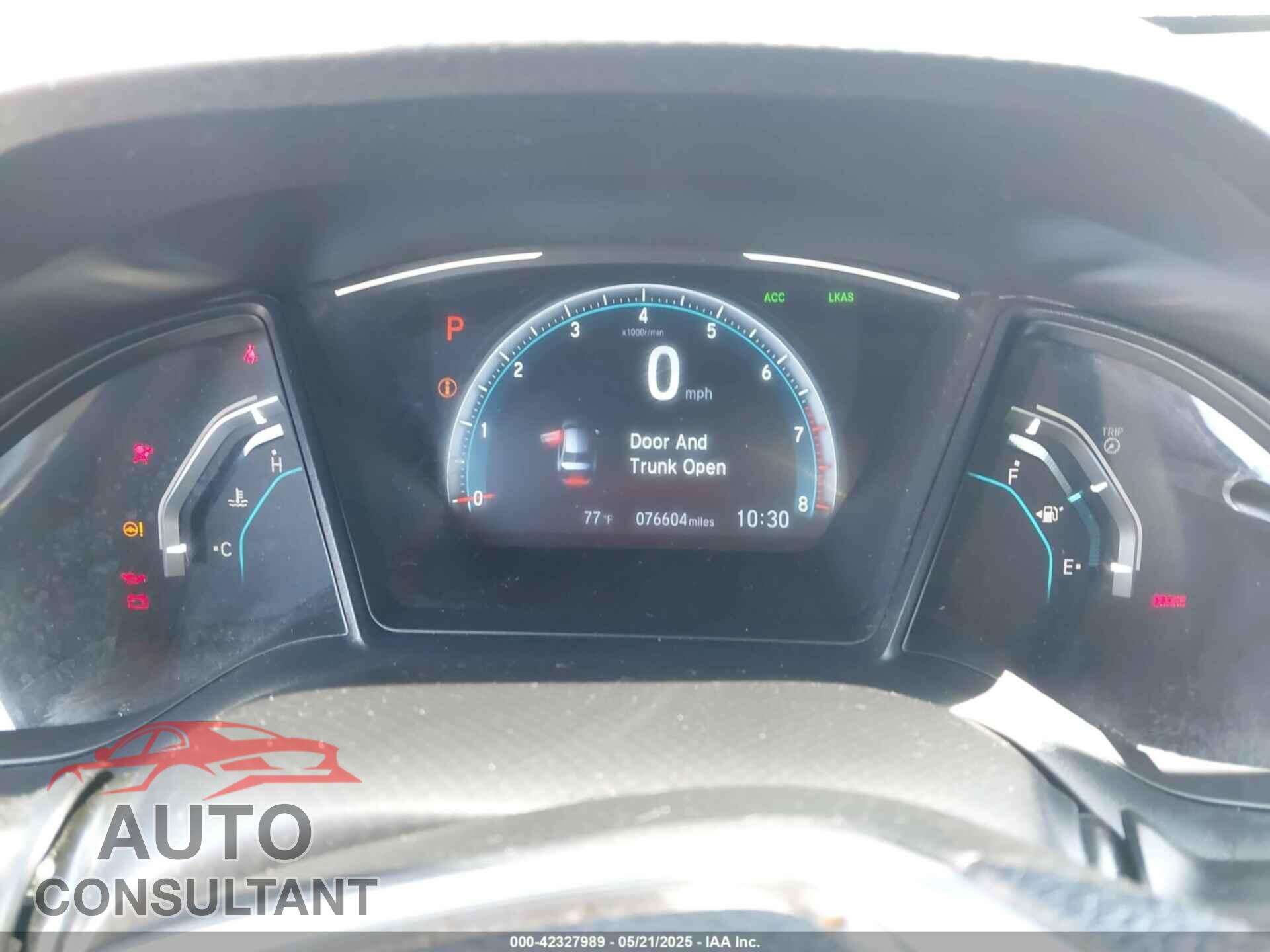 HONDA CIVIC 2020 - 19XFC2F60LE206388