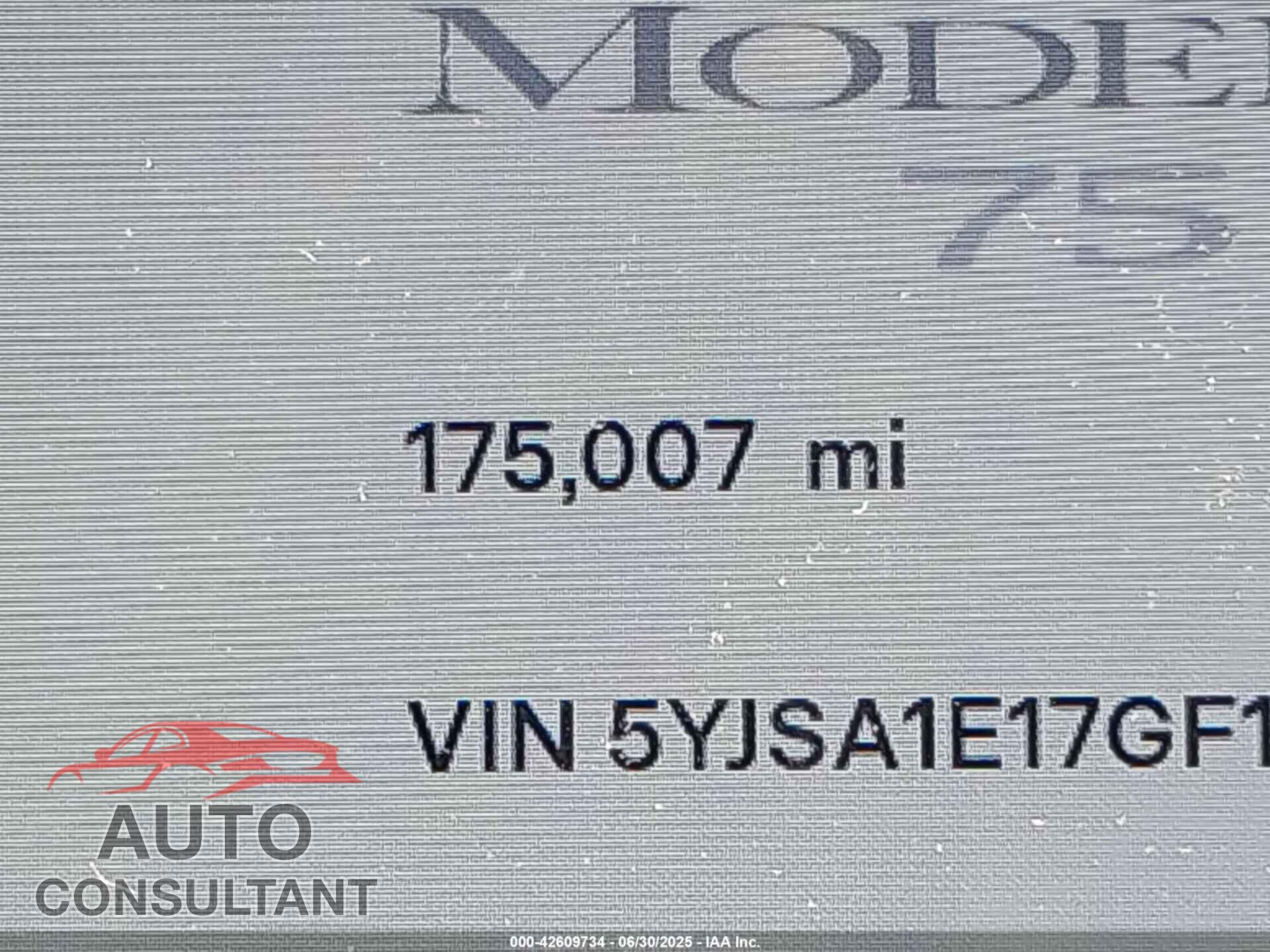 TESLA MODEL S 2016 - 5YJSA1E17GF149479