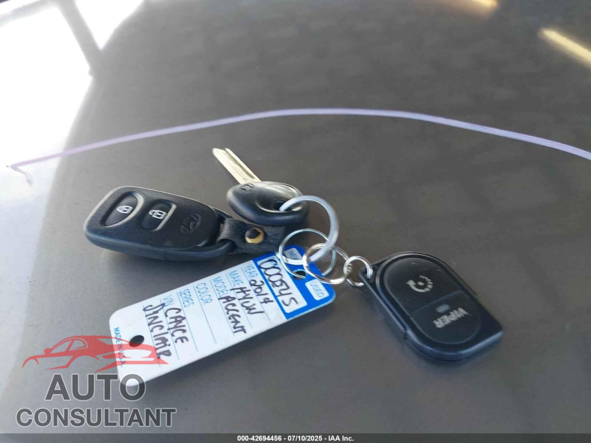 HYUNDAI ACCENT 2014 - KMHCU4AE9EU614902