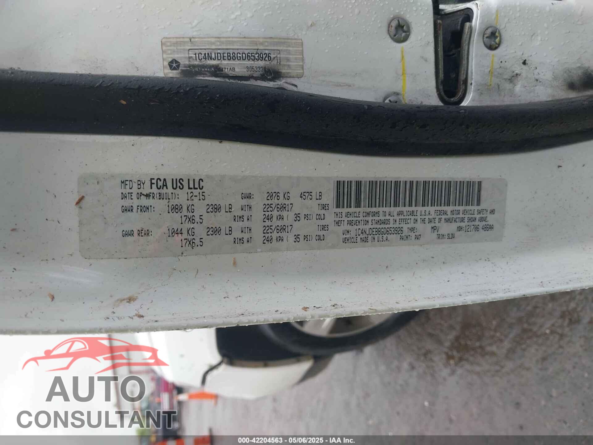 JEEP COMPASS 2016 - 1C4NJDEB8GD653926
