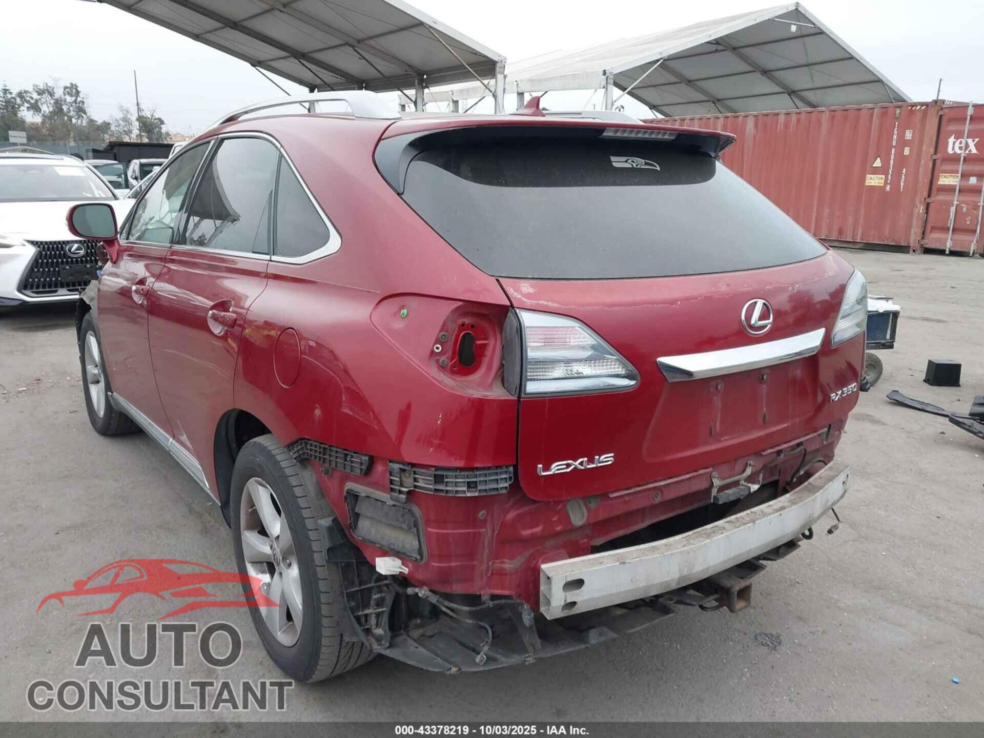 LEXUS RX 350 2010 - 2T2BK1BA4AC017532