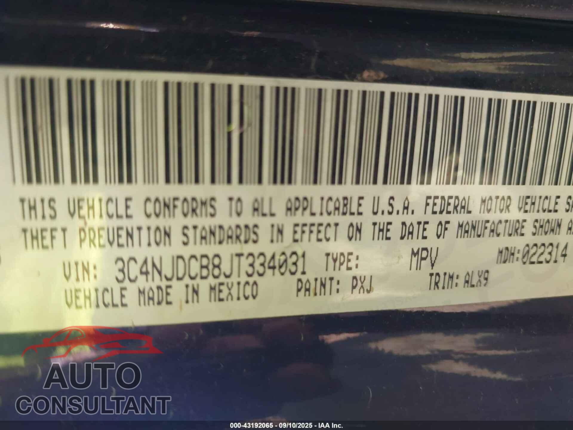 JEEP COMPASS 2018 - 3C4NJDCB8JT334031