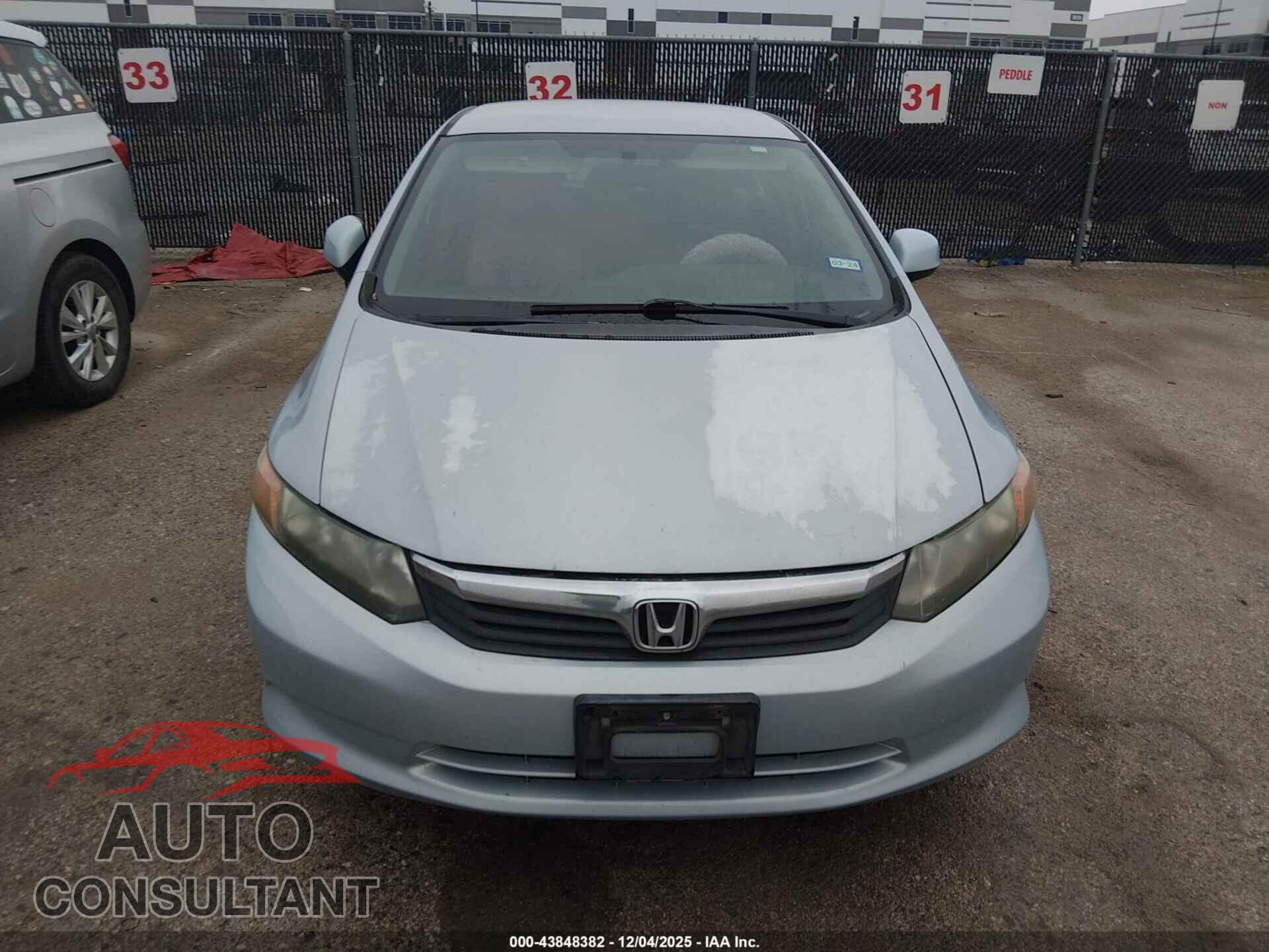 HONDA CIVIC SDN 2012 - 2HGFB2F53CH591316