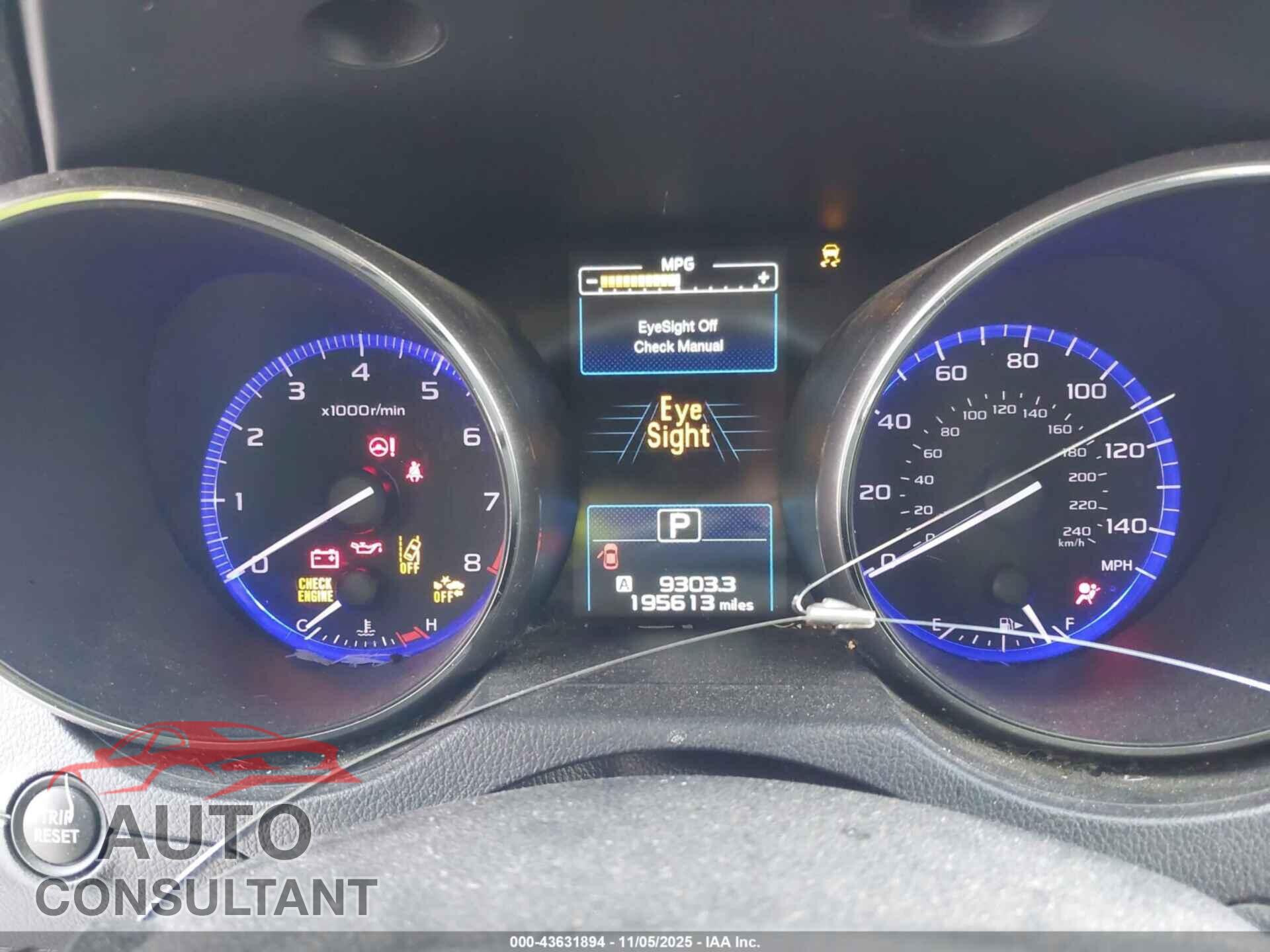 SUBARU OUTBACK 2015 - 4S4BSBFC2F3320956