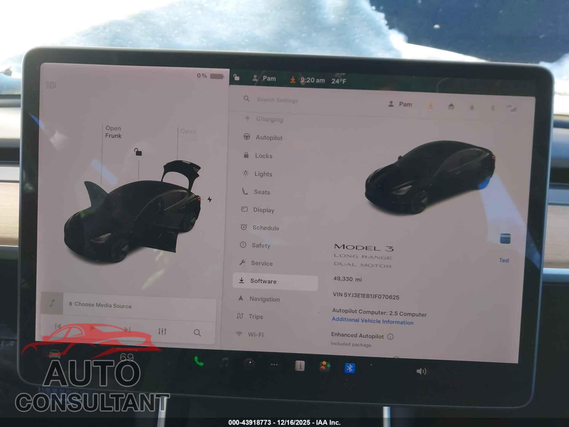 TESLA MODEL 3 2018 - 5YJ3E1EB1JF070625