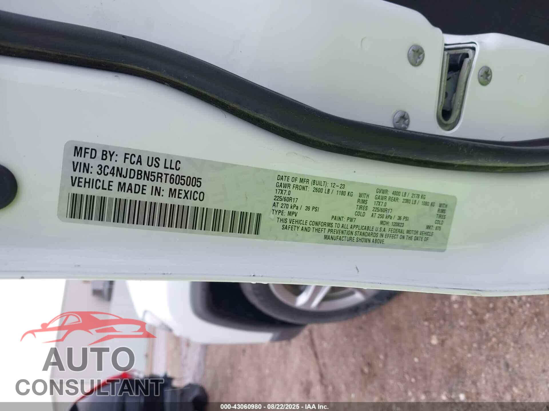 JEEP COMPASS 2024 - 3C4NJDBN5RT605005