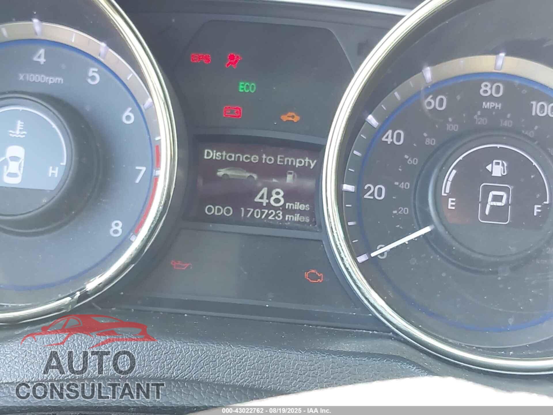 HYUNDAI SONATA 2013 - 5NPEC4AC8DH557941