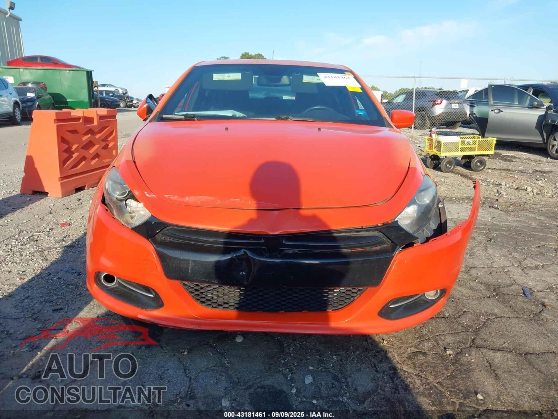 DODGE DART 2015 - 1C3CDFBB9FD224697