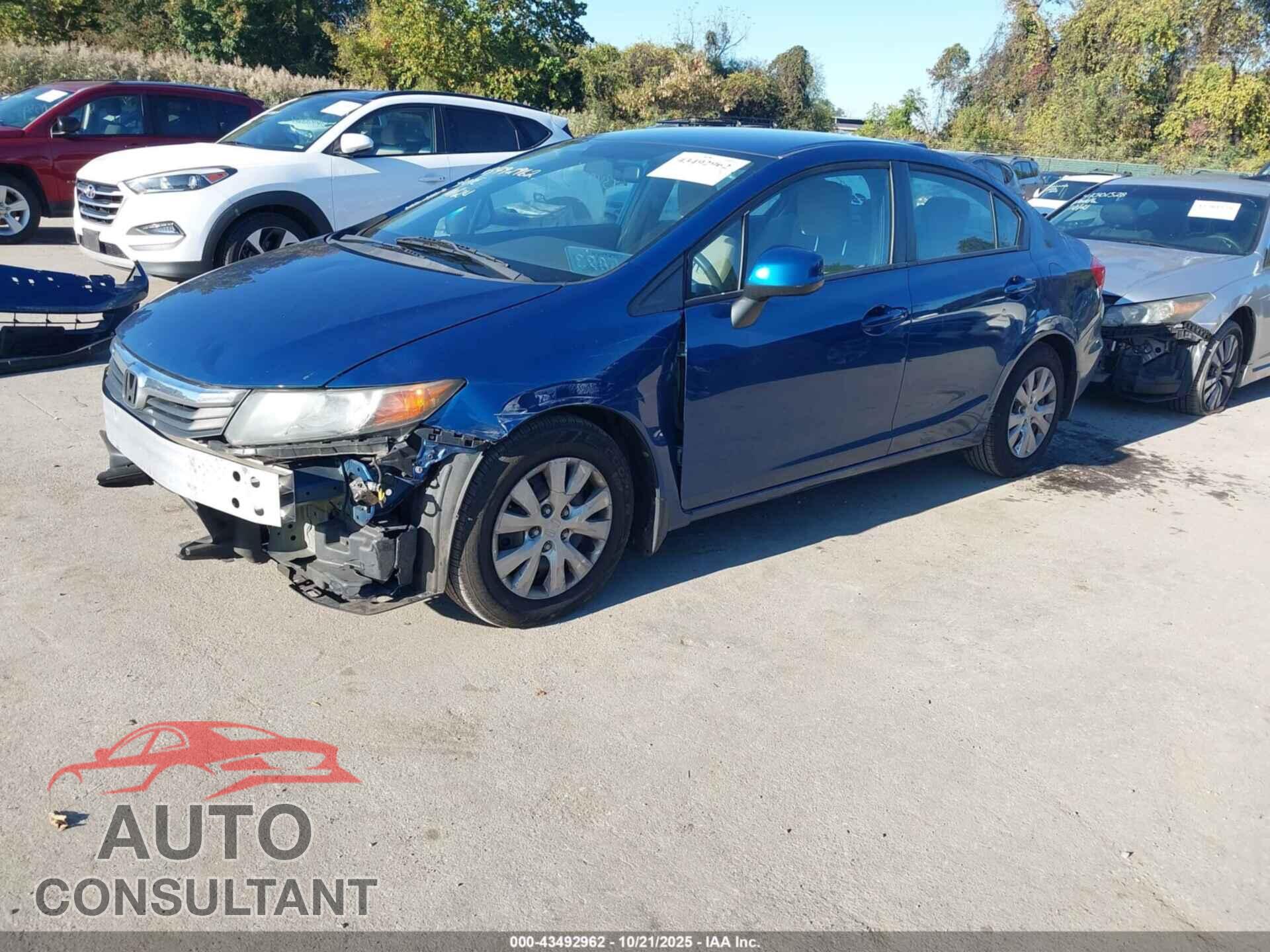 HONDA CIVIC 2012 - 19XFB2F58CE359949