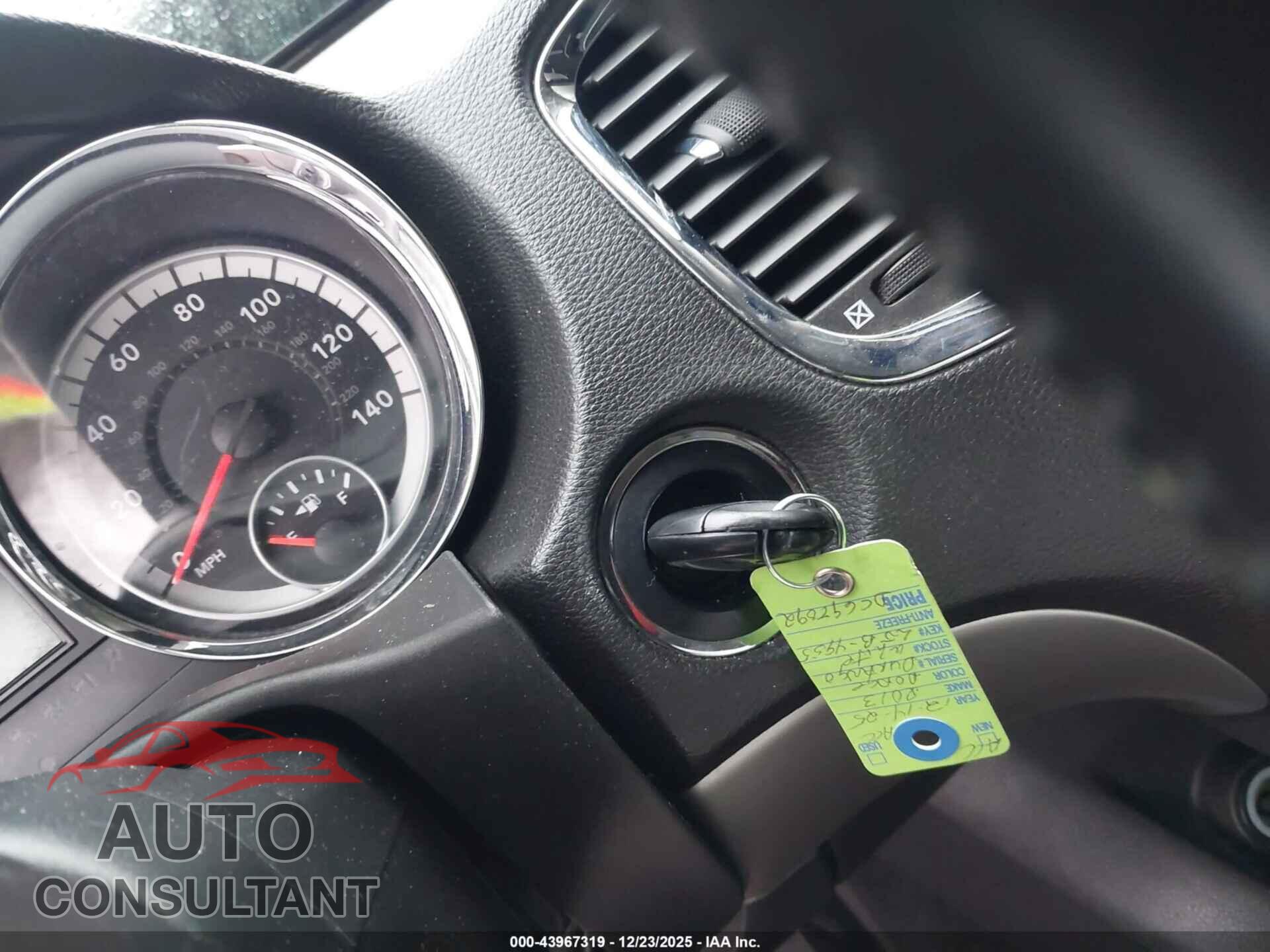 DODGE DURANGO 2013 - 1C4RDJAG4DC697092