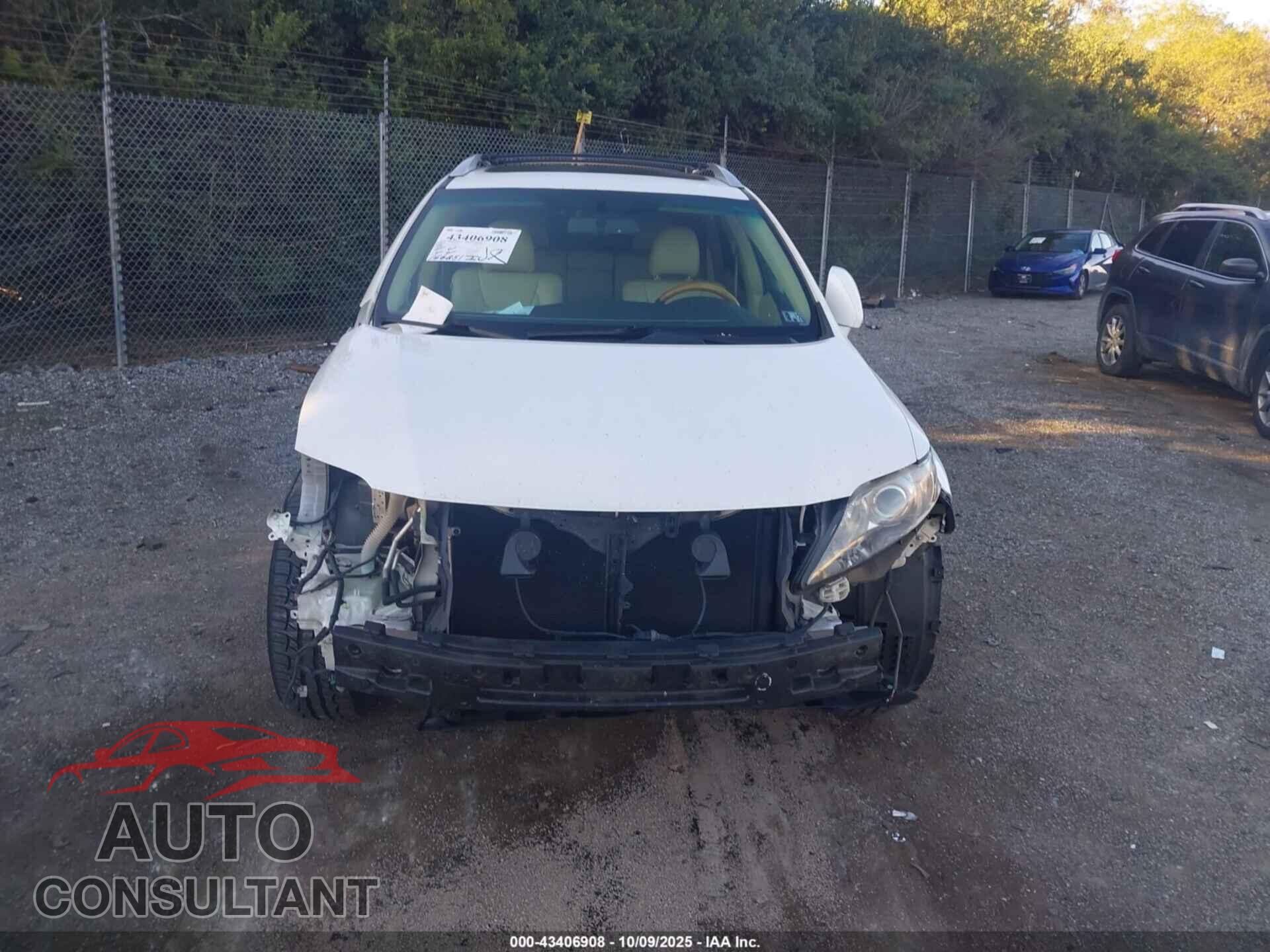 LEXUS RX 350 2012 - 2T2BK1BA7CC130183