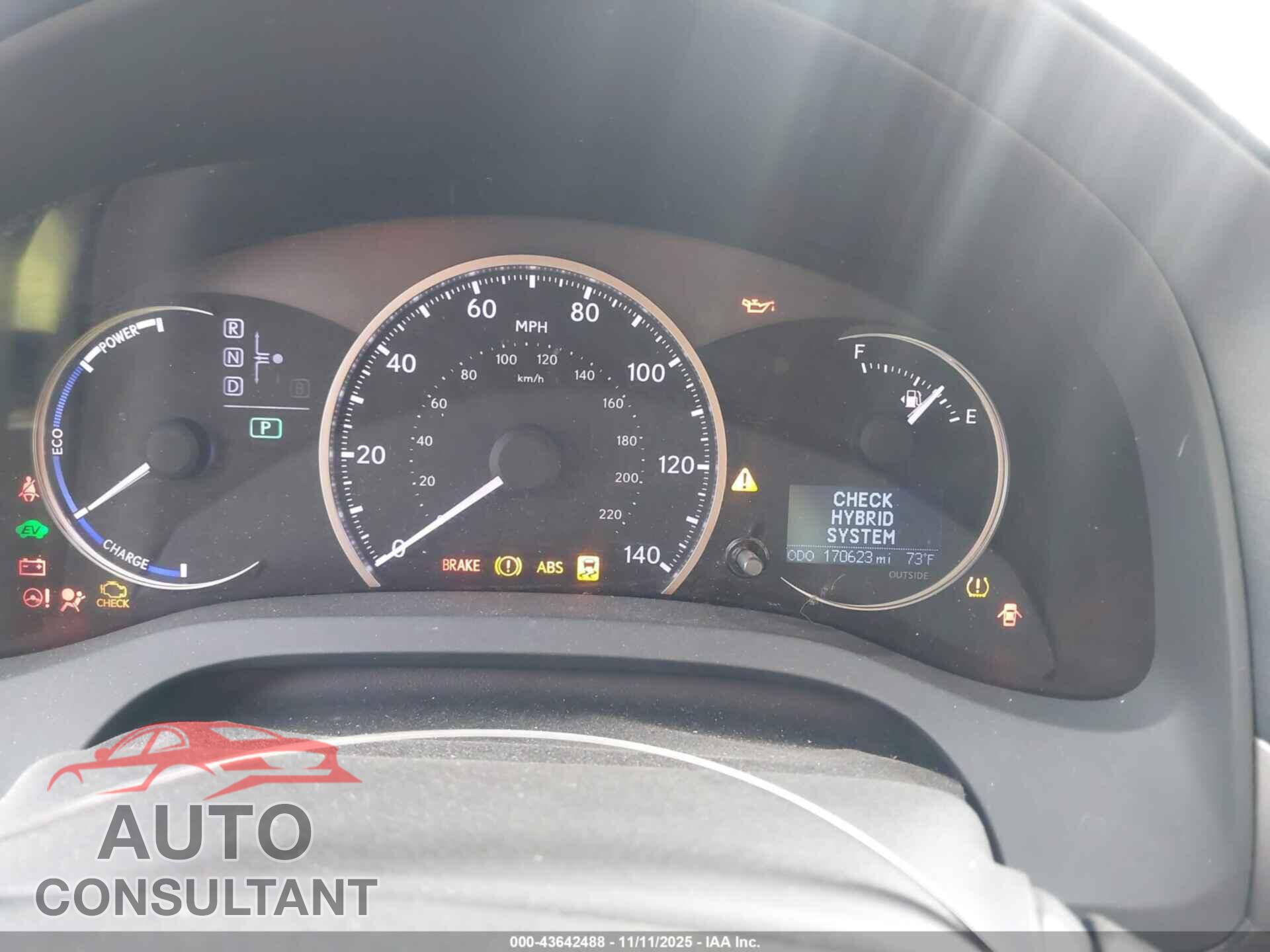 LEXUS CT 200H 2014 - JTHKD5BH1E2181780