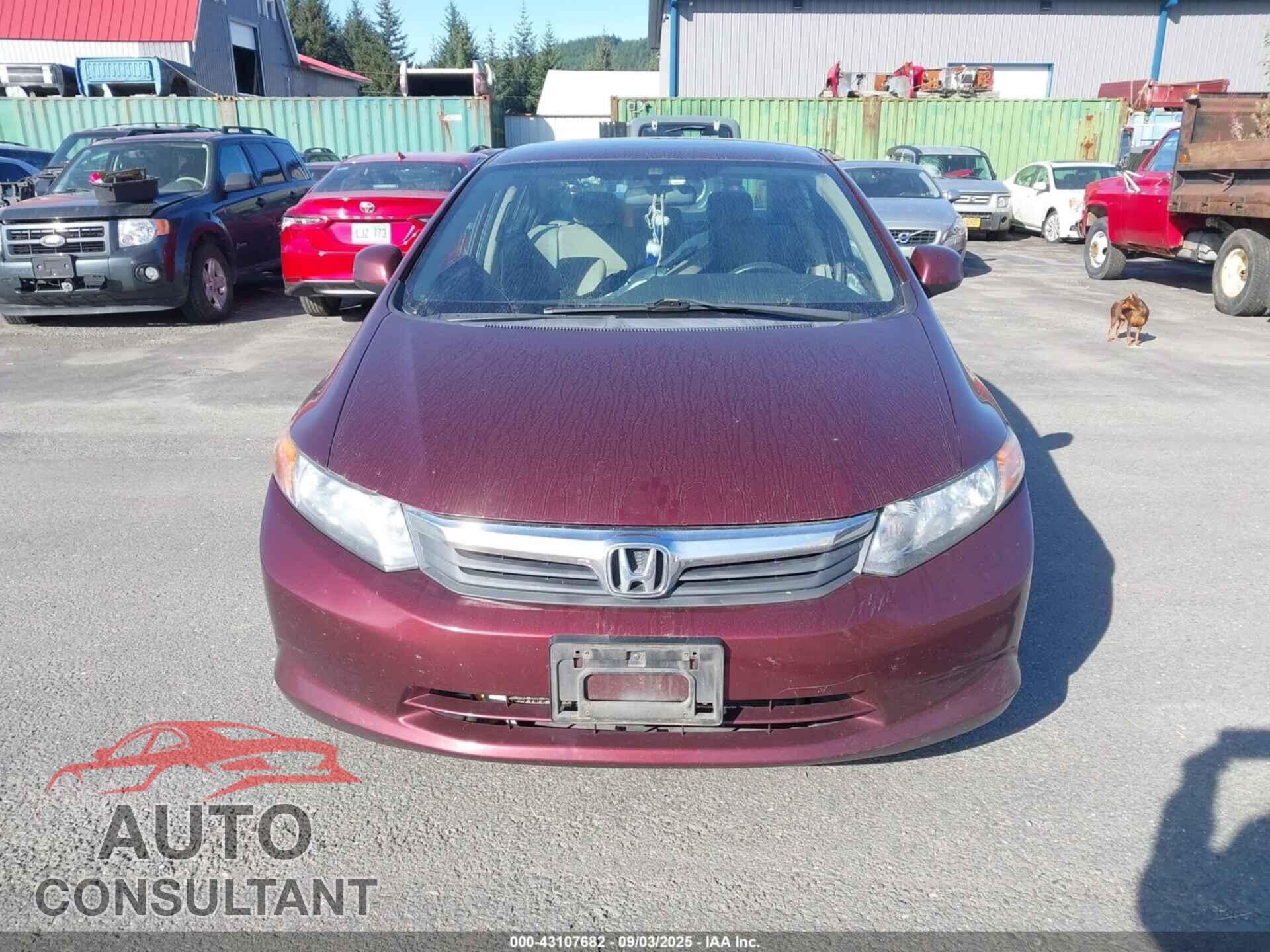 HONDA CIVIC 2012 - 19XFB2F56CE368925