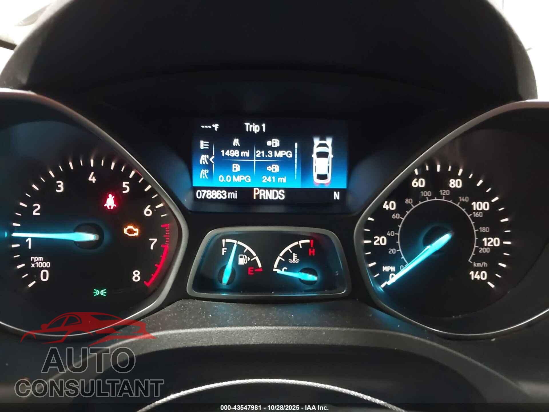 FORD ESCAPE 2017 - 1FMCU9GD6HUC66976