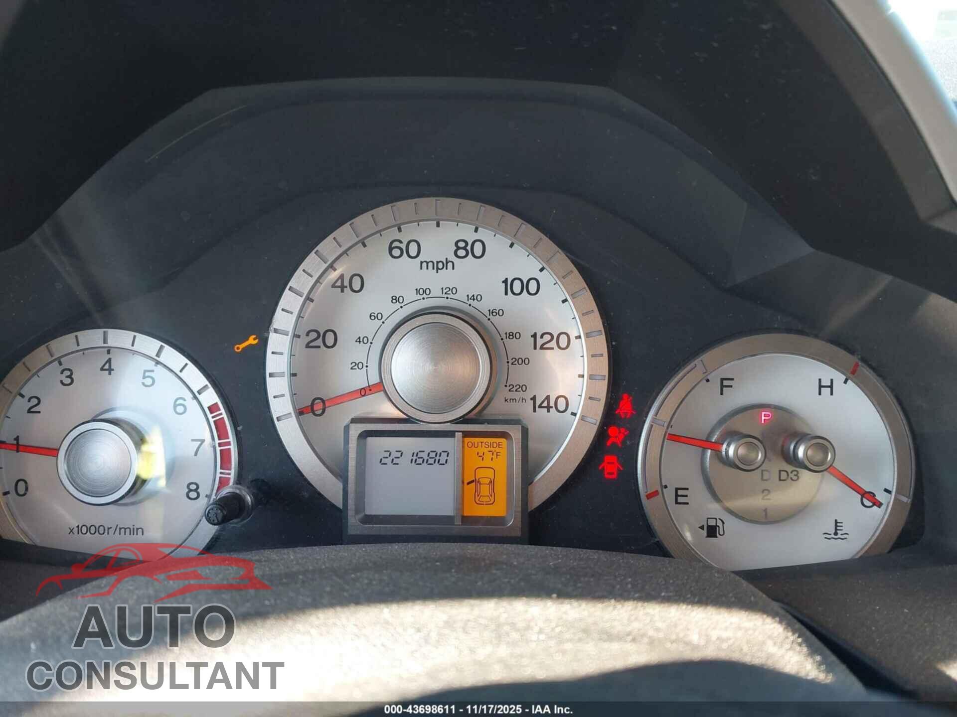 HONDA PILOT 2011 - 5FNYF4H59BB102684