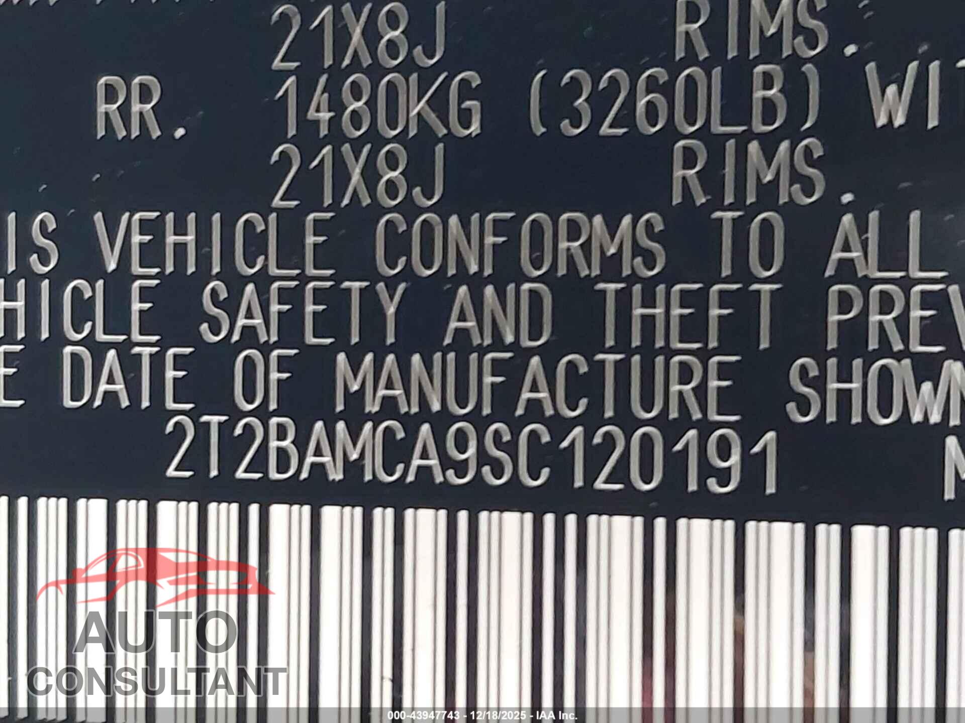 LEXUS RX 350 2025 - 2T2BAMCA9SC120191