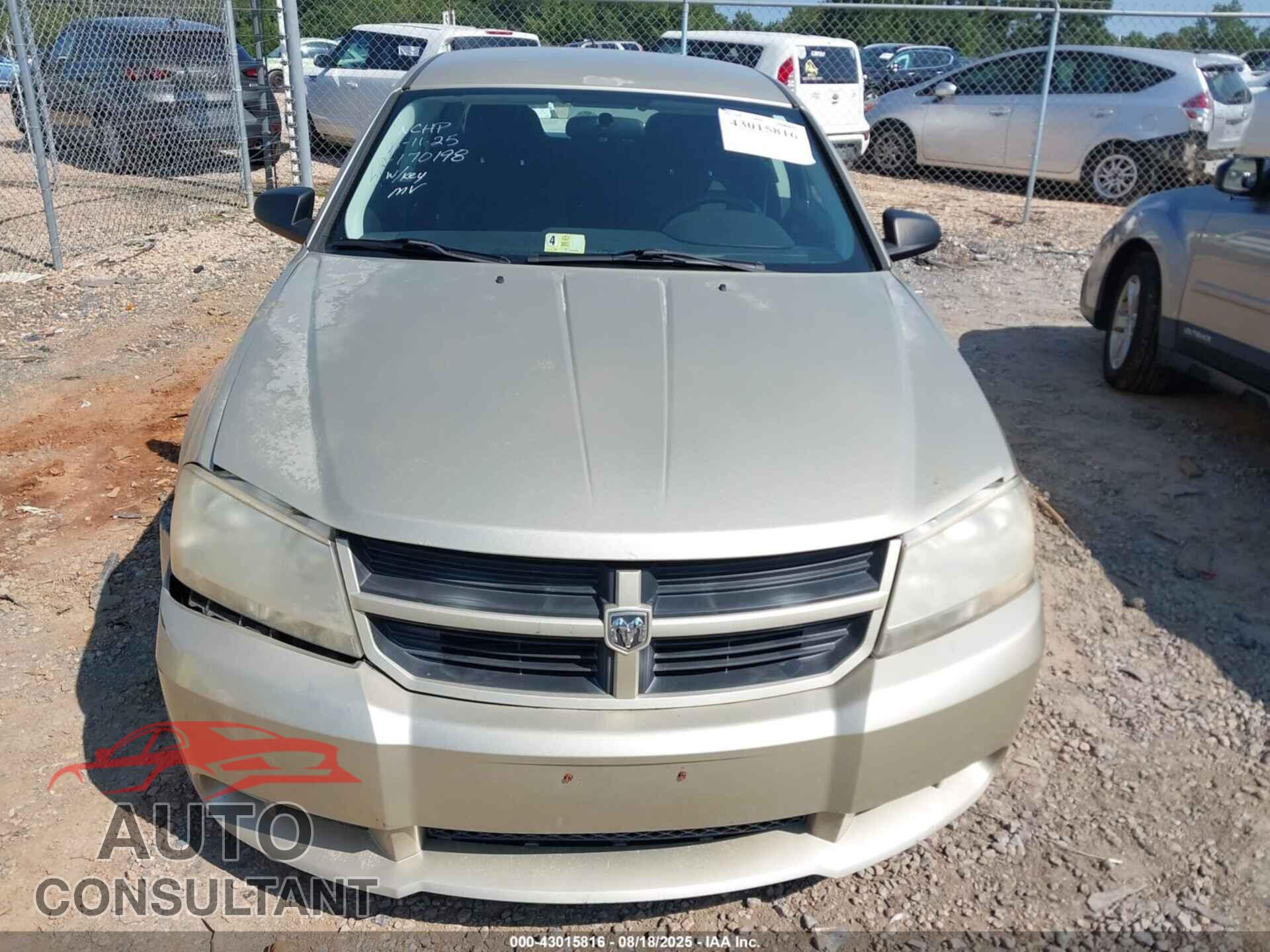 DODGE AVENGER 2010 - 1B3CC4FB3AN170198