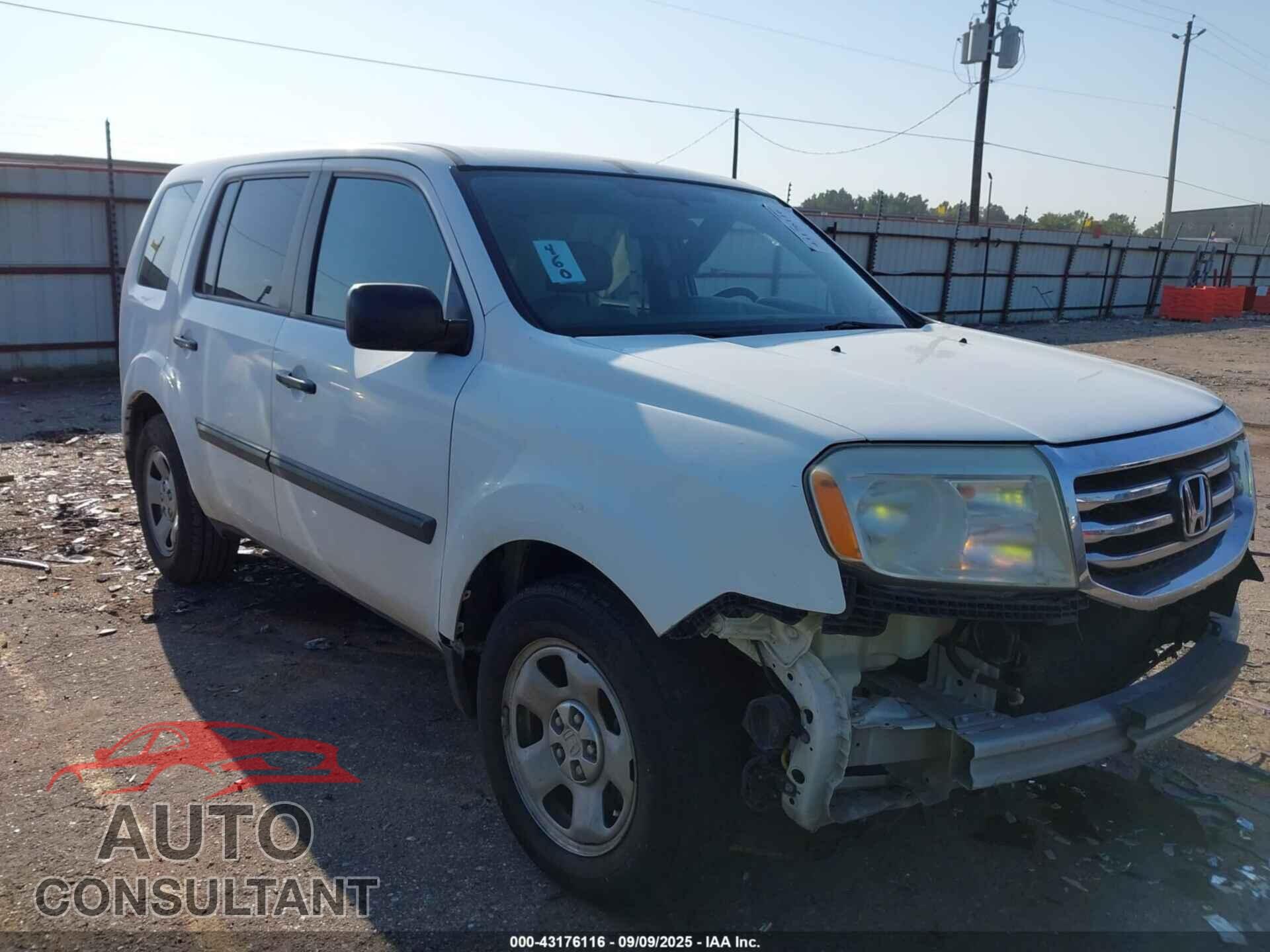 HONDA PILOT 2013 - 5FNYF3H2XDB040697