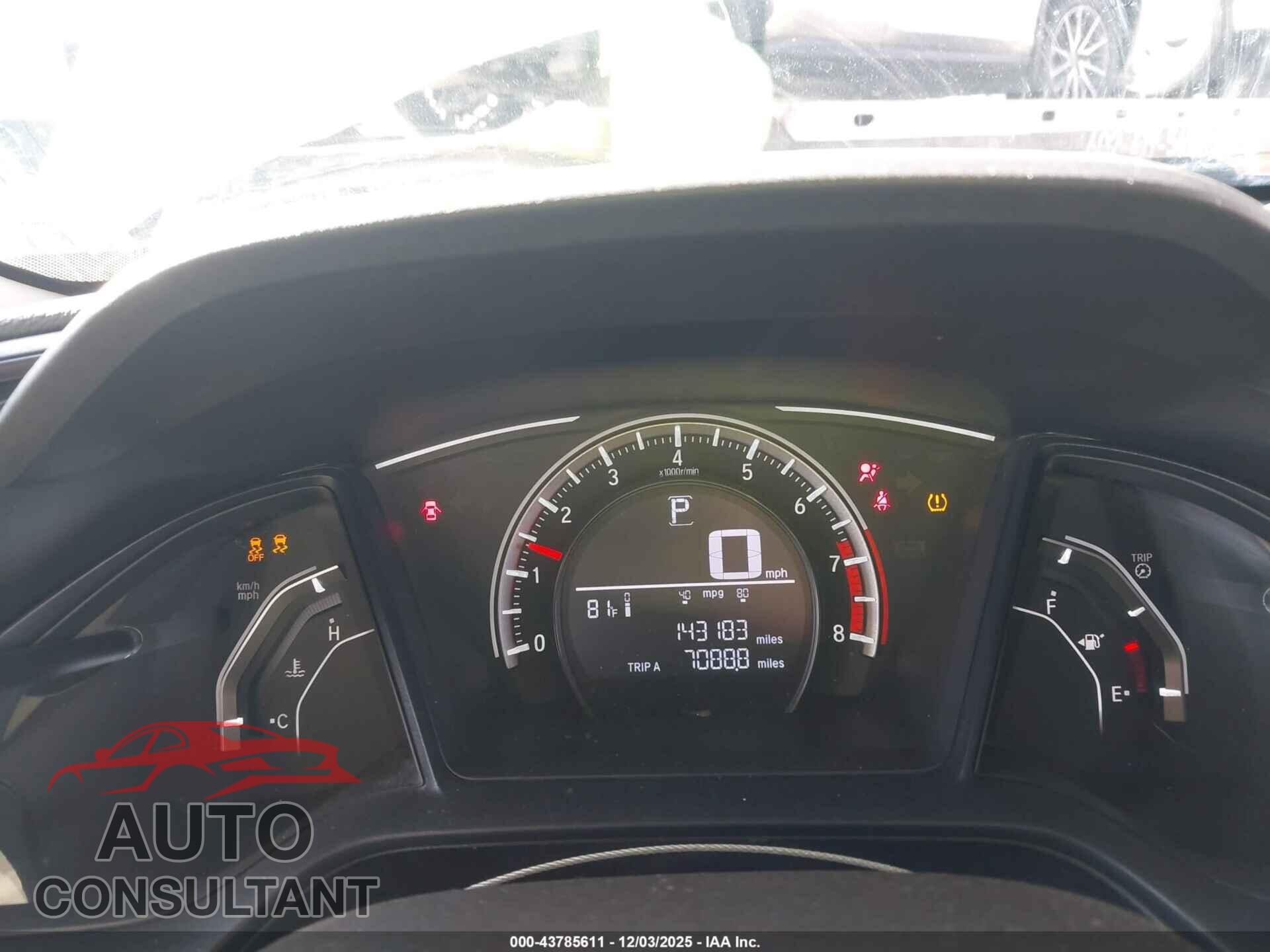 HONDA CIVIC 2017 - 19XFC2F58HE073474
