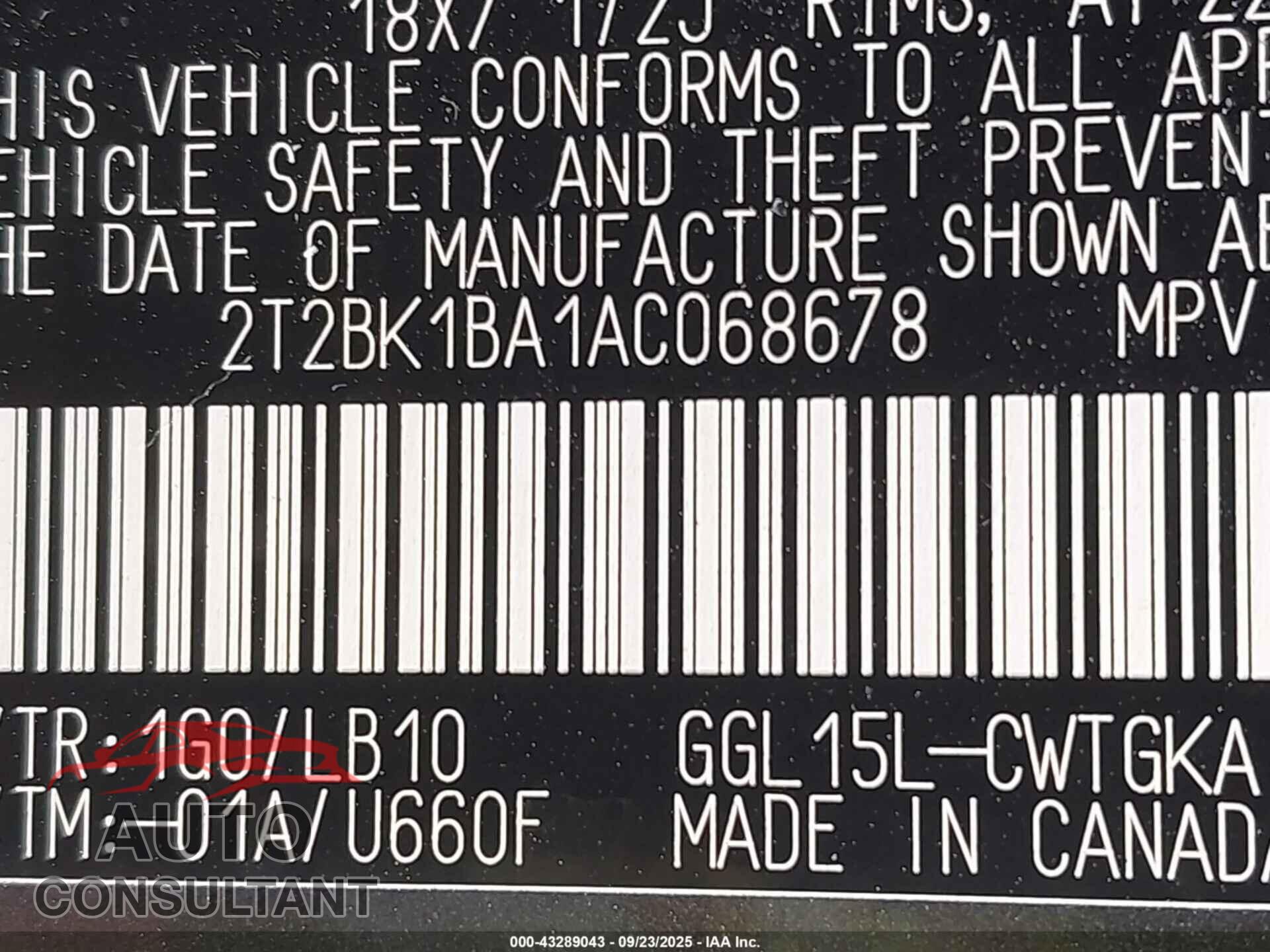 LEXUS RX 350 2010 - 2T2BK1BA1AC068678