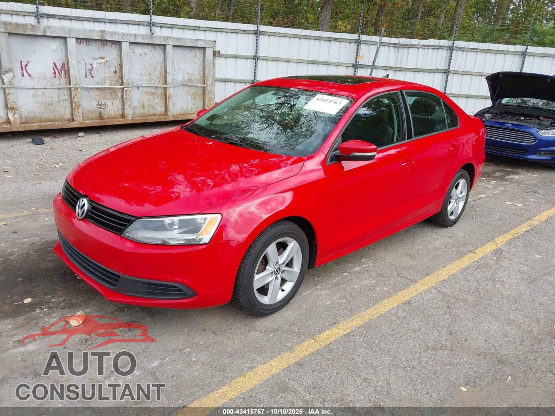 VOLKSWAGEN JETTA 2012 - 3VWLL7AJ5CM346693