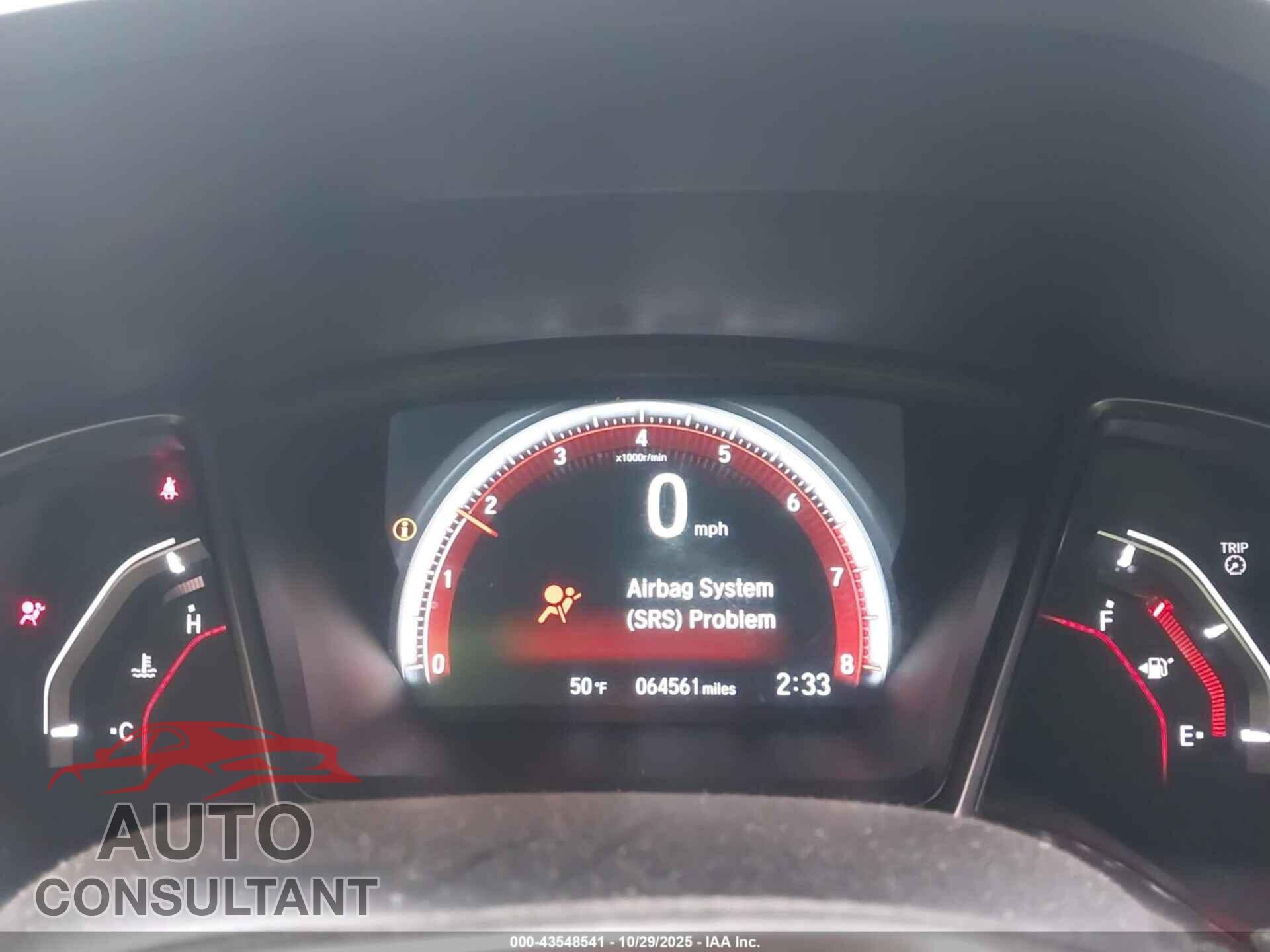 HONDA CIVIC 2017 - 2HGFC3A54HH754492