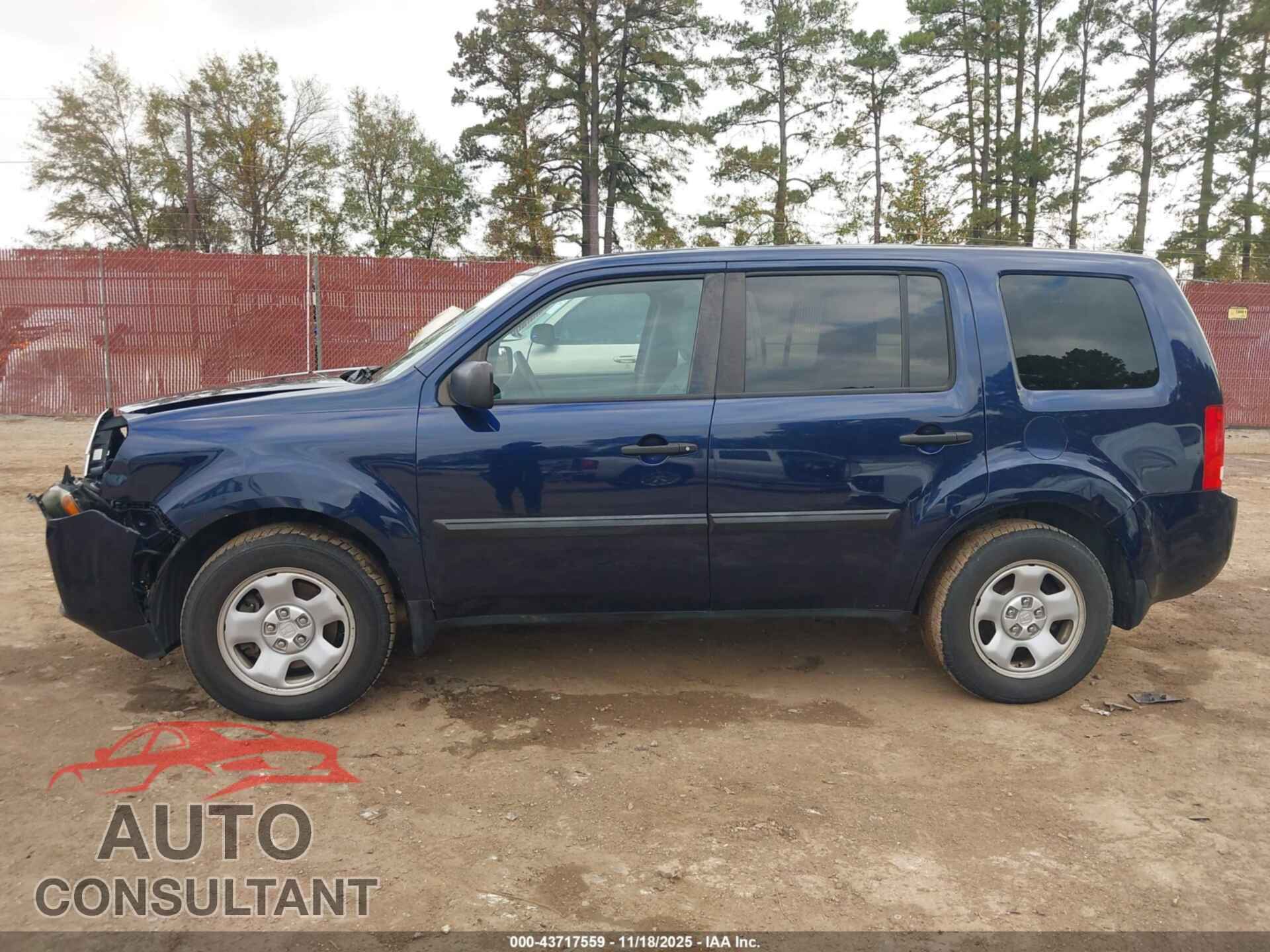 HONDA PILOT 2013 - 5FNYF4H21DB076428