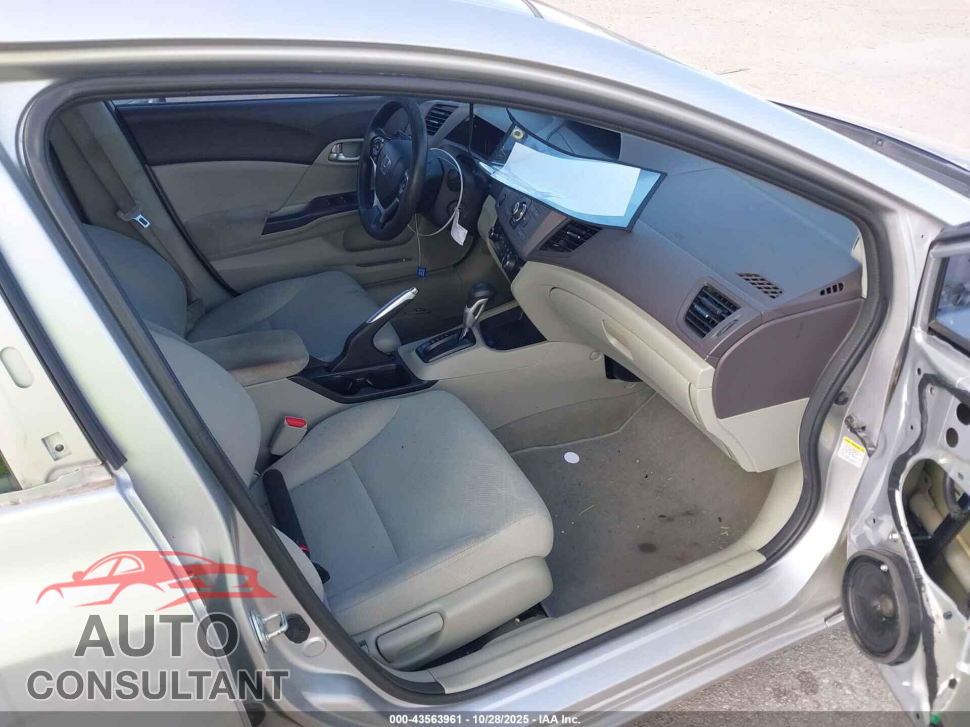 HONDA CIVIC 2012 - 2HGFB2F80CH602153