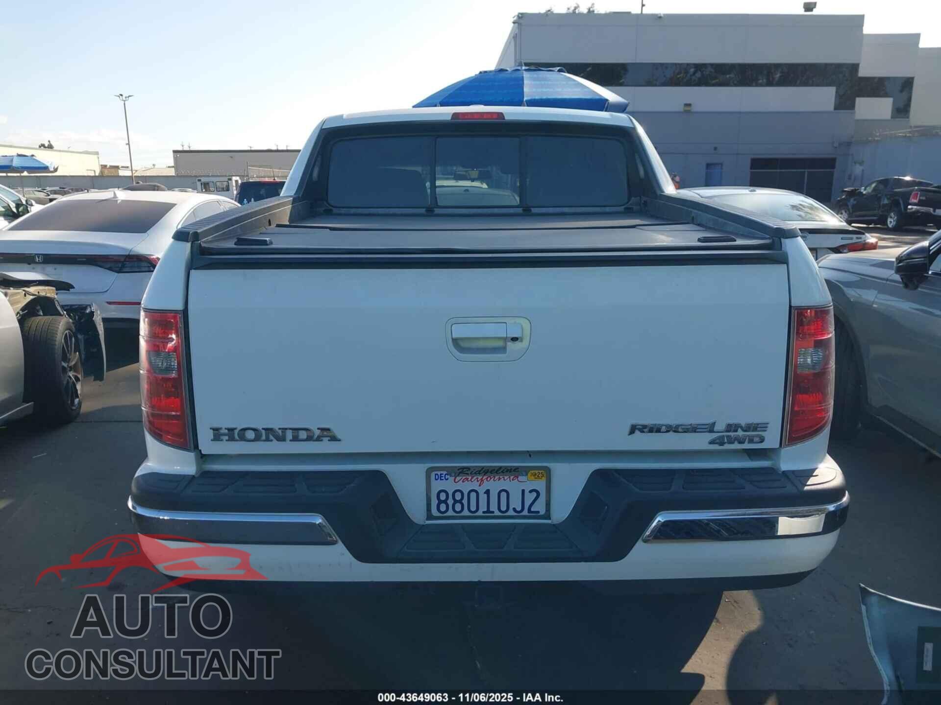 HONDA RIDGELINE 2011 - 5FPYK1F52BB002415