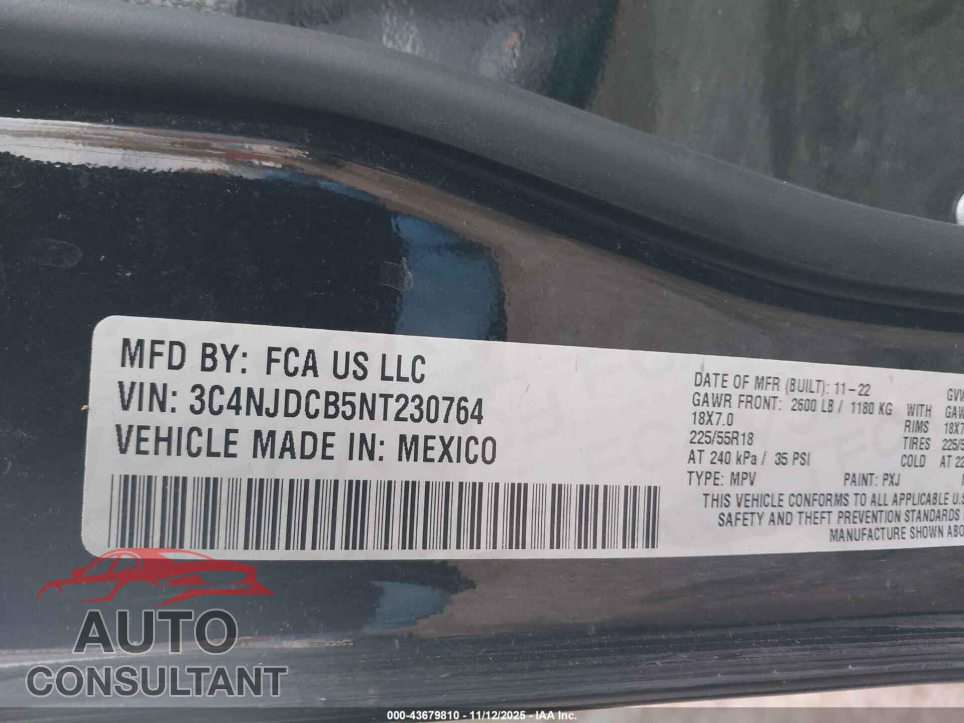 JEEP COMPASS 2022 - 3C4NJDCB5NT230764