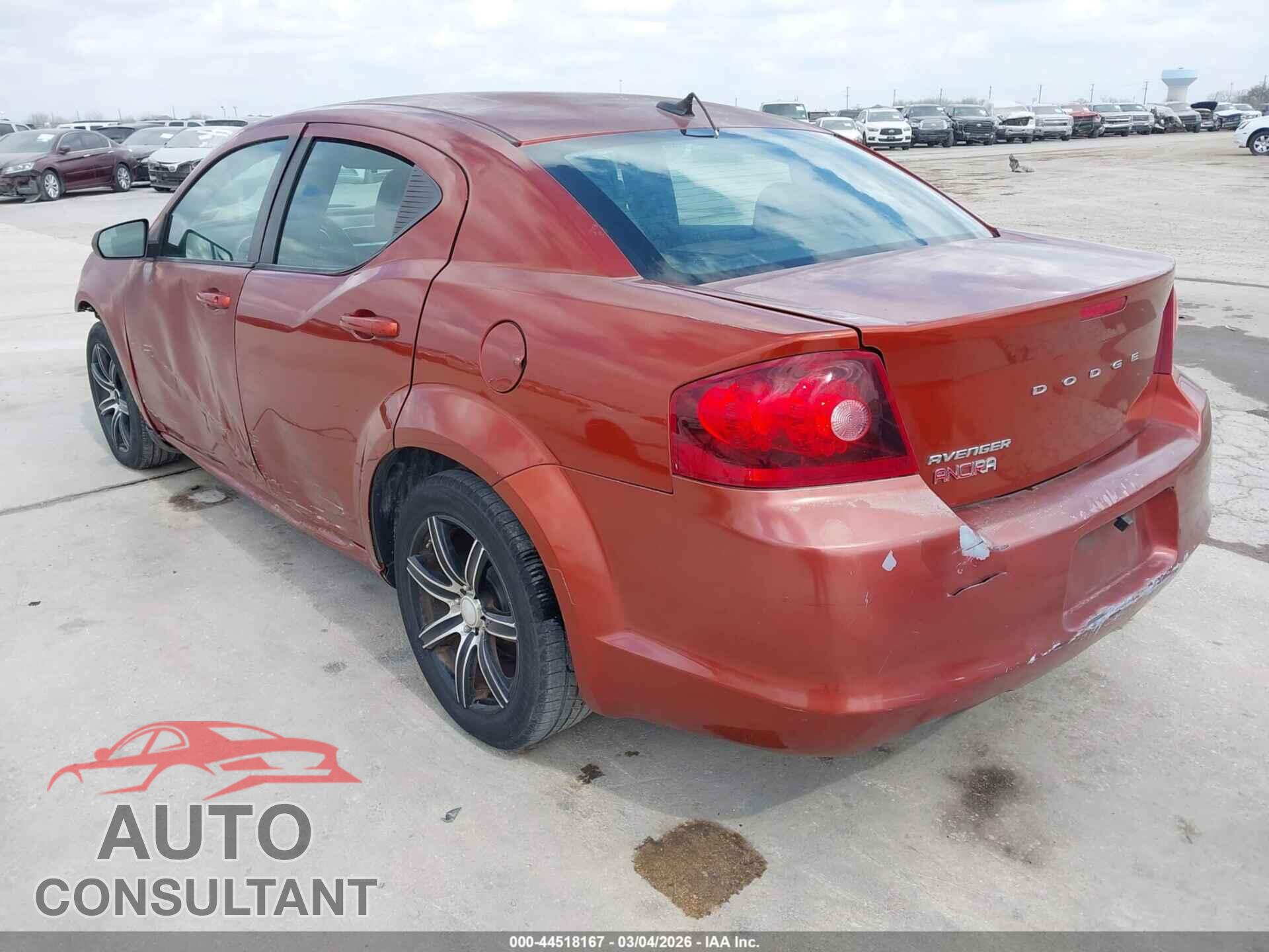 DODGE AVENGER 2012 - 1C3CDZAB2CN216823