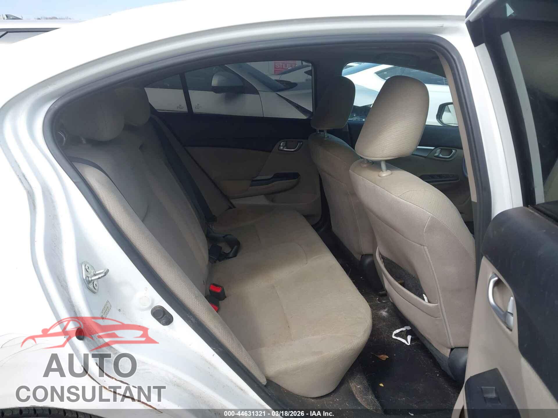 HONDA CIVIC 2013 - 19XFB2F84DE247323