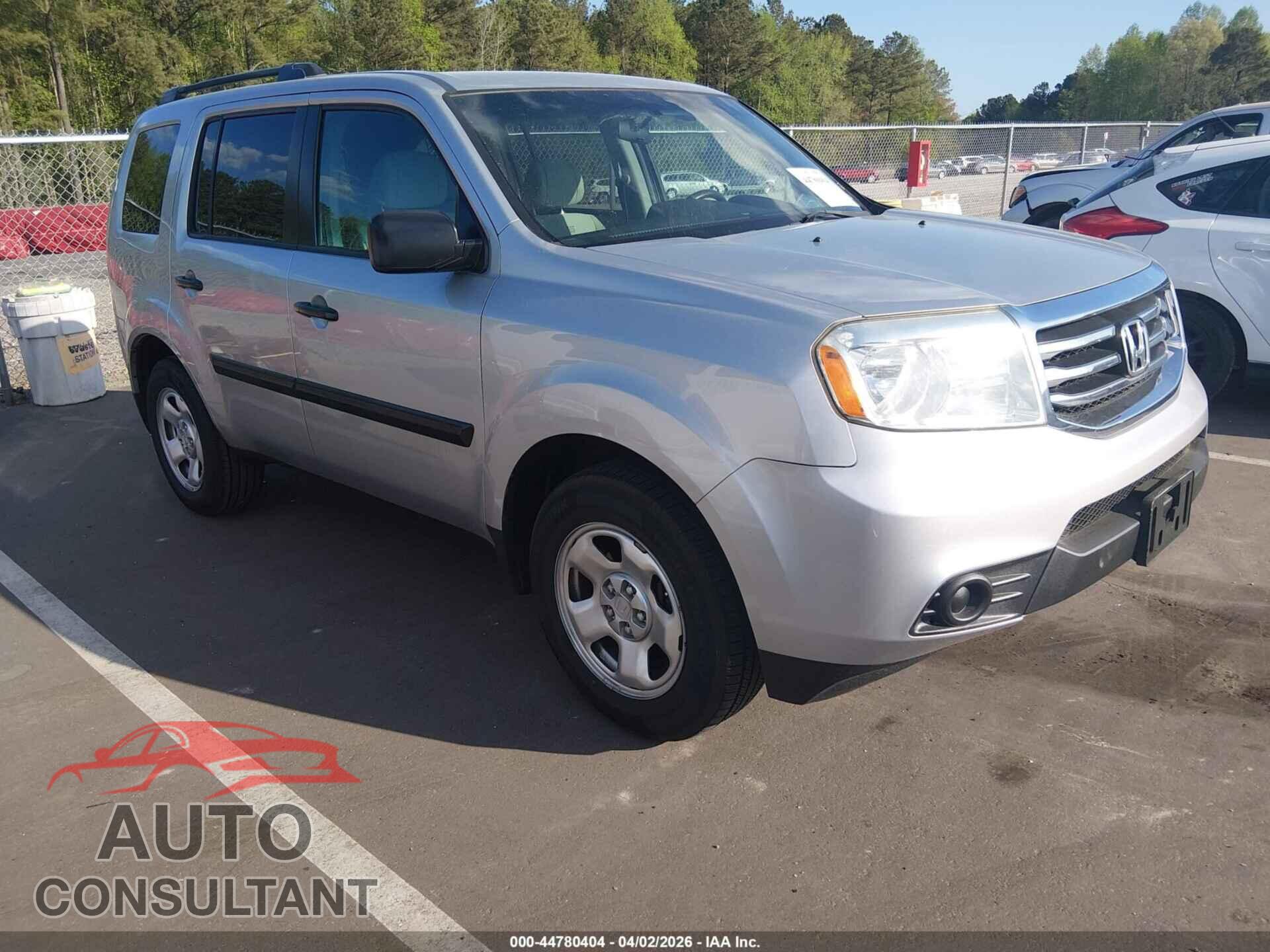 HONDA PILOT 2013 - 5FNYF3H29DB042196