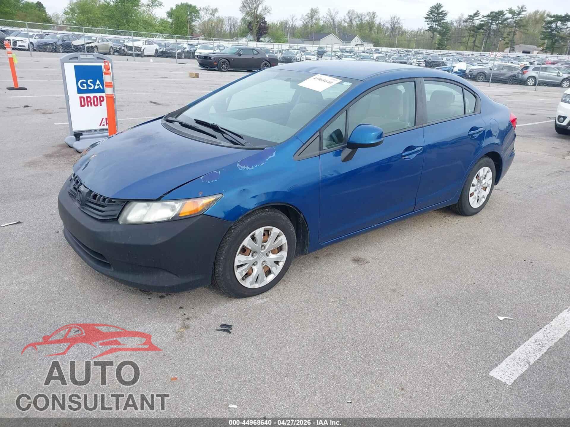 HONDA CIVIC 2012 - 19XFB2F52CE038991