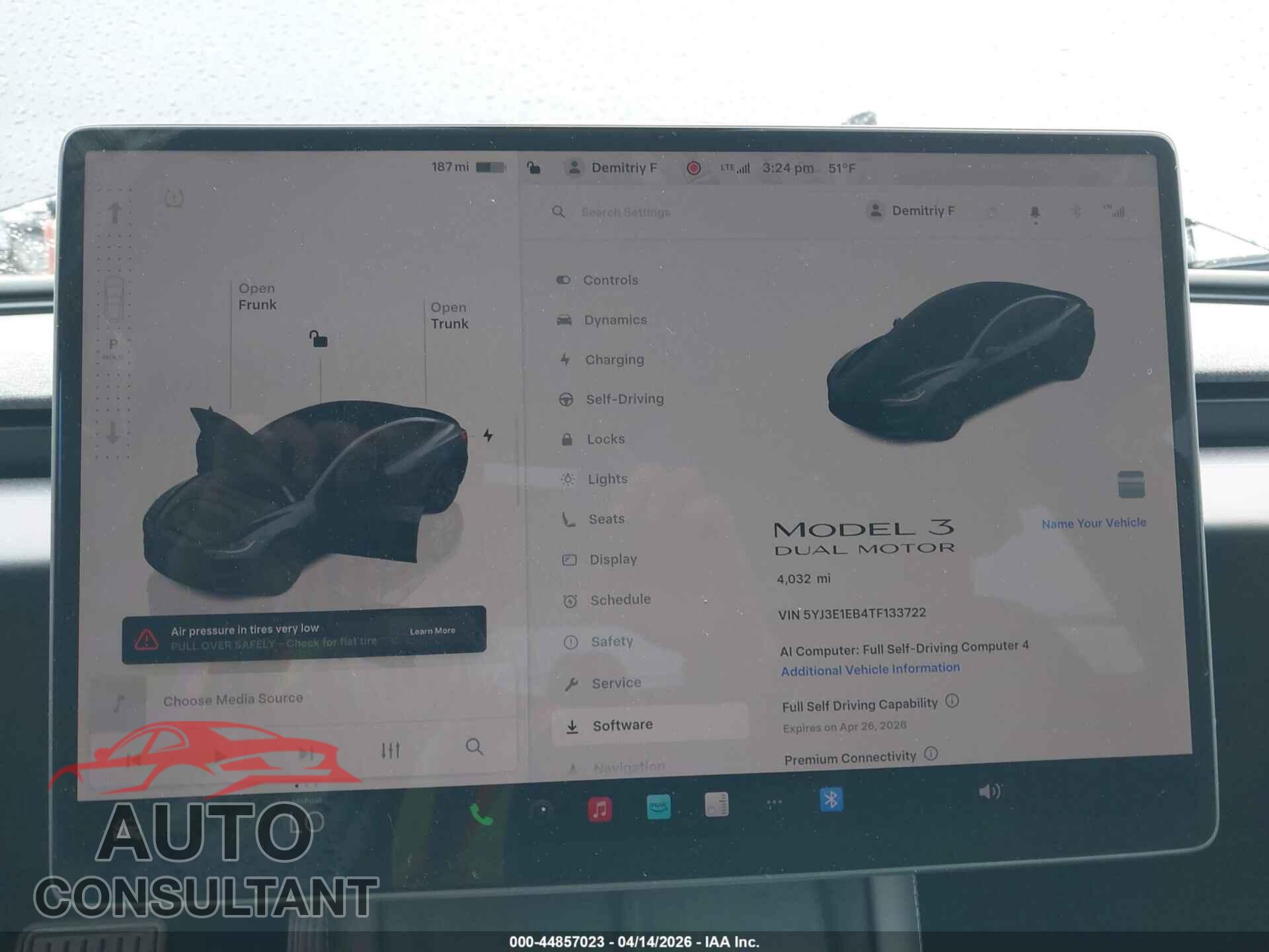 TESLA MODEL 3 2026 - 5YJ3E1EB4TF133722