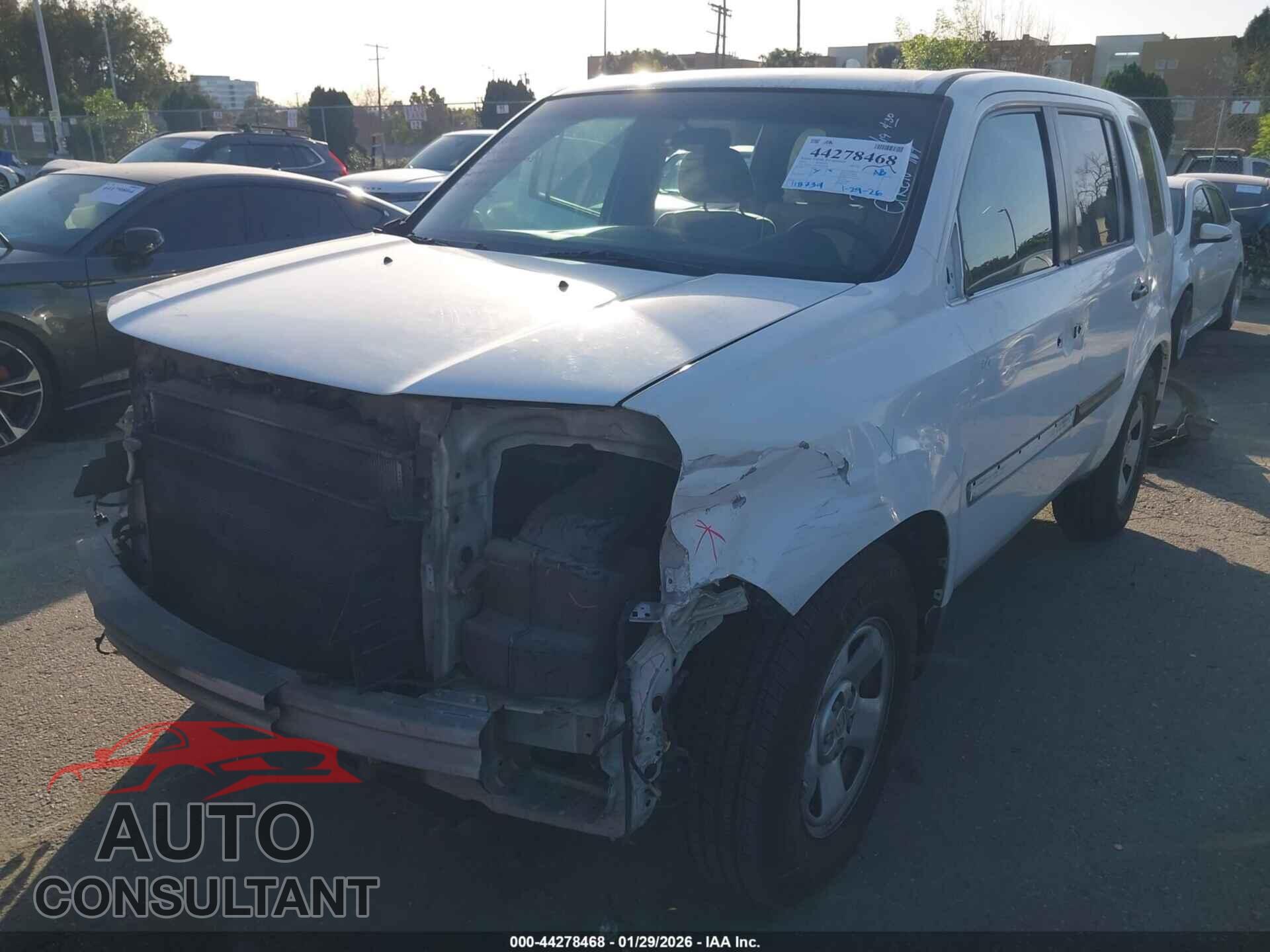HONDA PILOT 2012 - 5FNYF3H21CB035094
