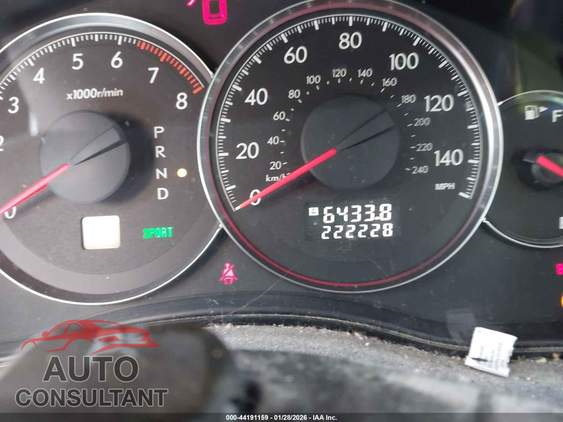 SUBARU OUTBACK 2009 - 4S4BP61C297337530