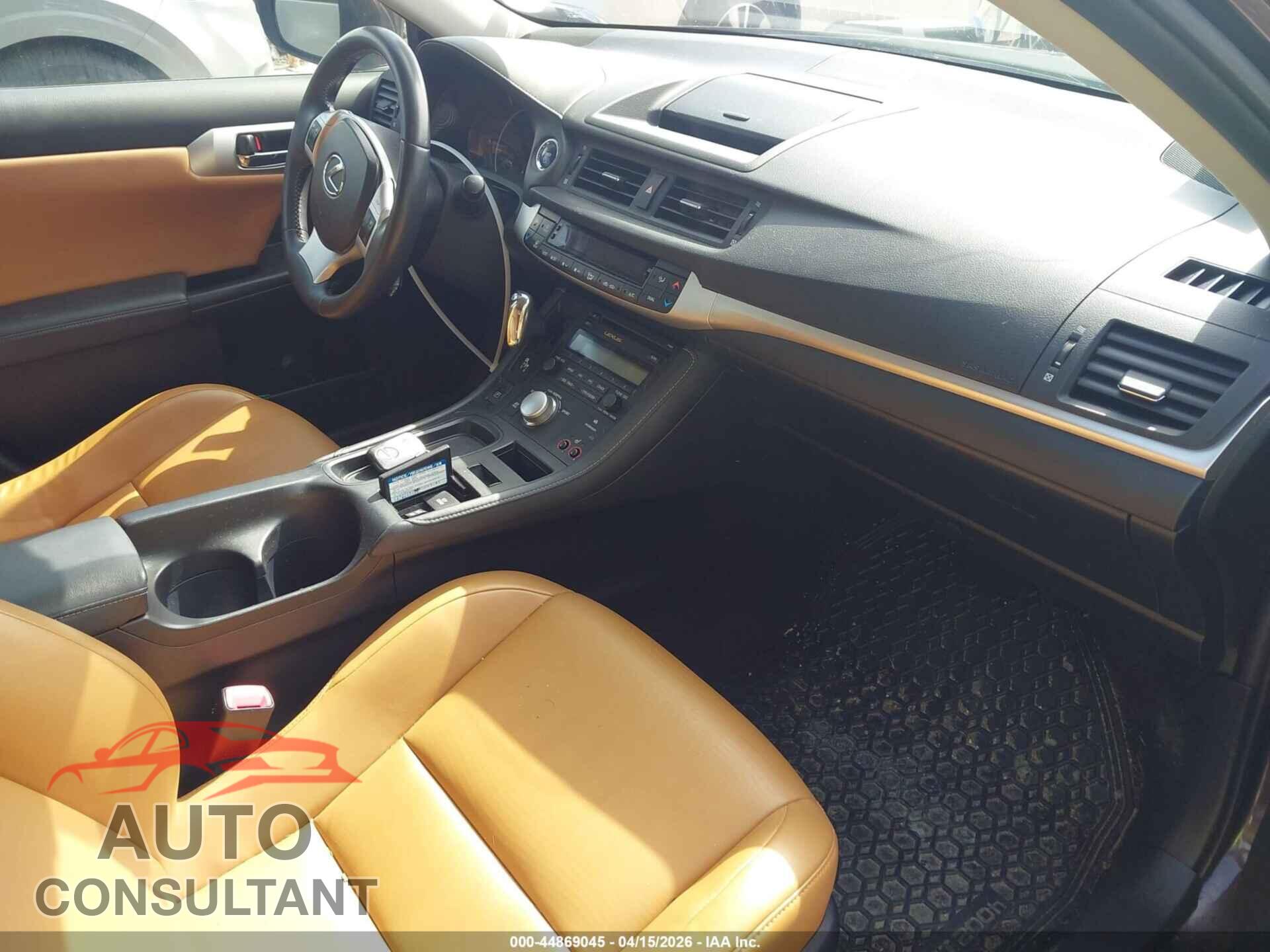 LEXUS CT 200H 2012 - JTHKD5BHXC2080458