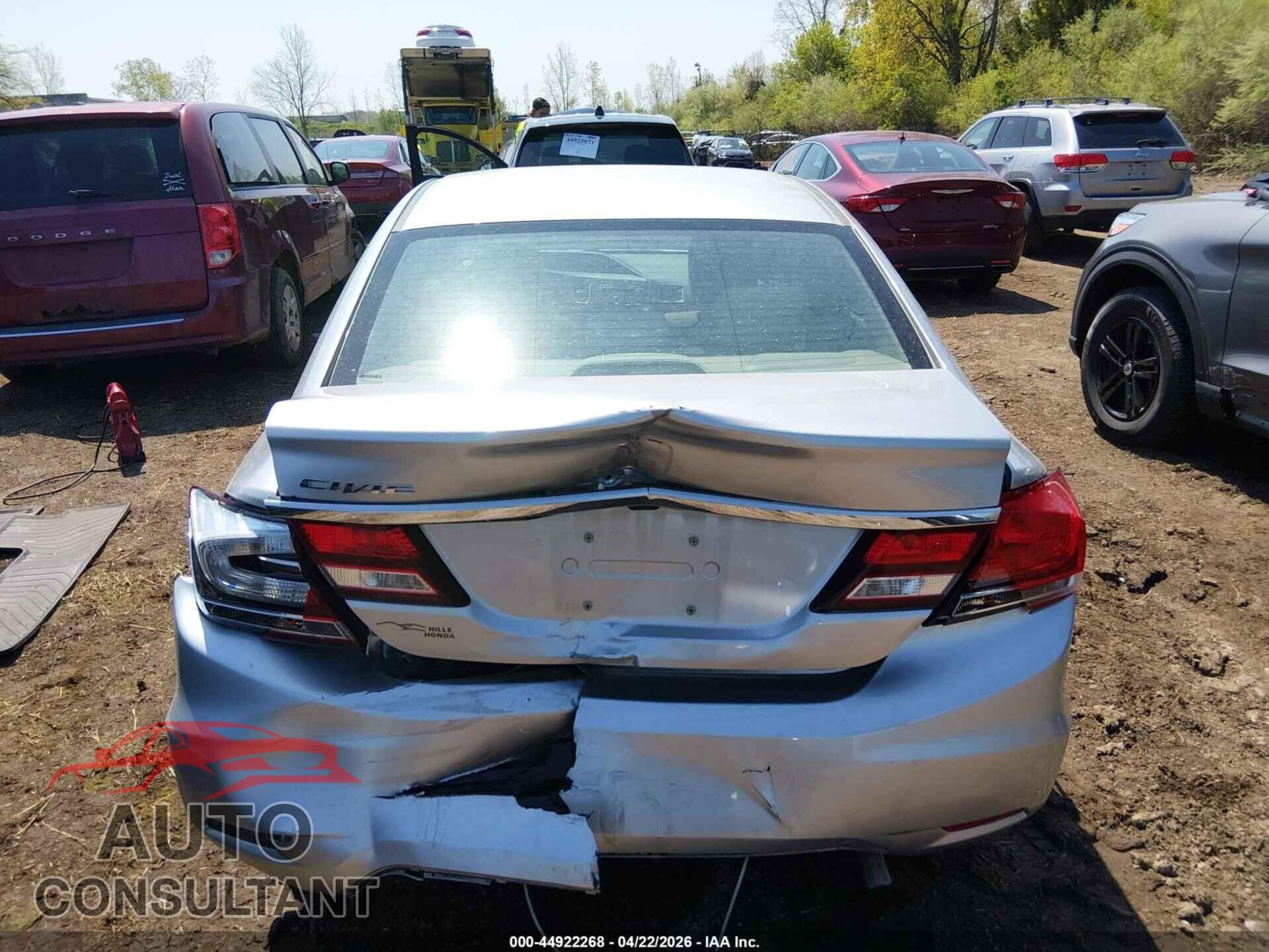HONDA CIVIC 2013 - 19XFB2F80DE027452