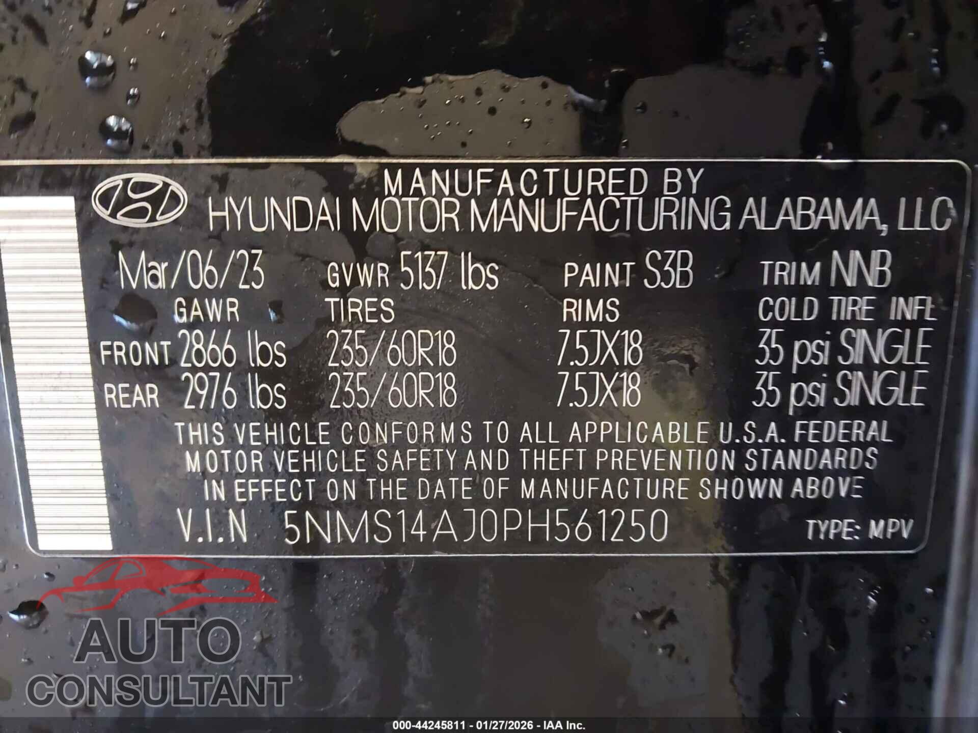 HYUNDAI SANTA FE 2023 - 5NMS14AJ0PH561250