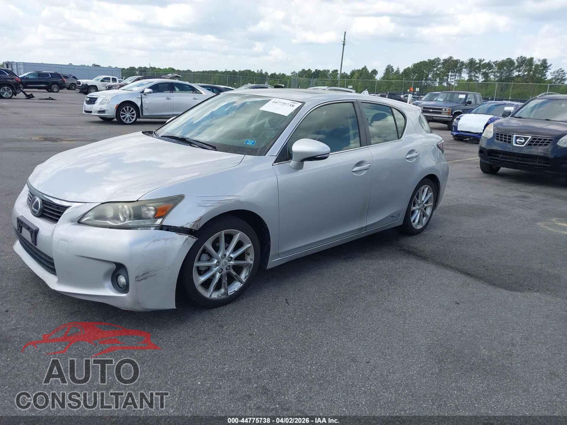 LEXUS CT 200H 2012 - JTHKD5BH3C2081189